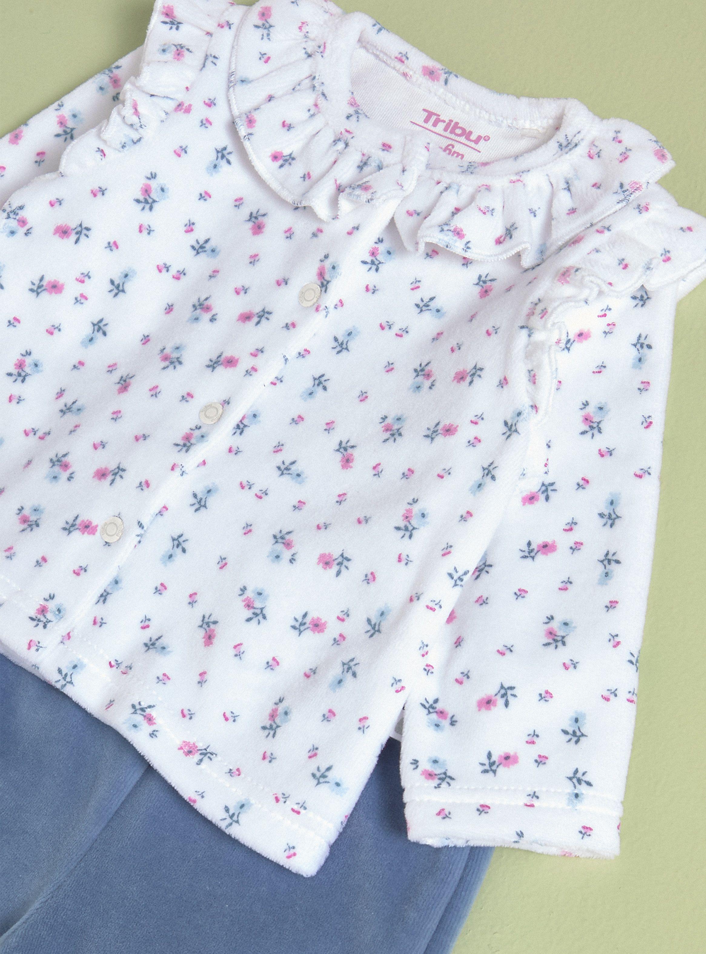 Conjunto con Parte de Arriba Estampada y Pantalón Liso-2
