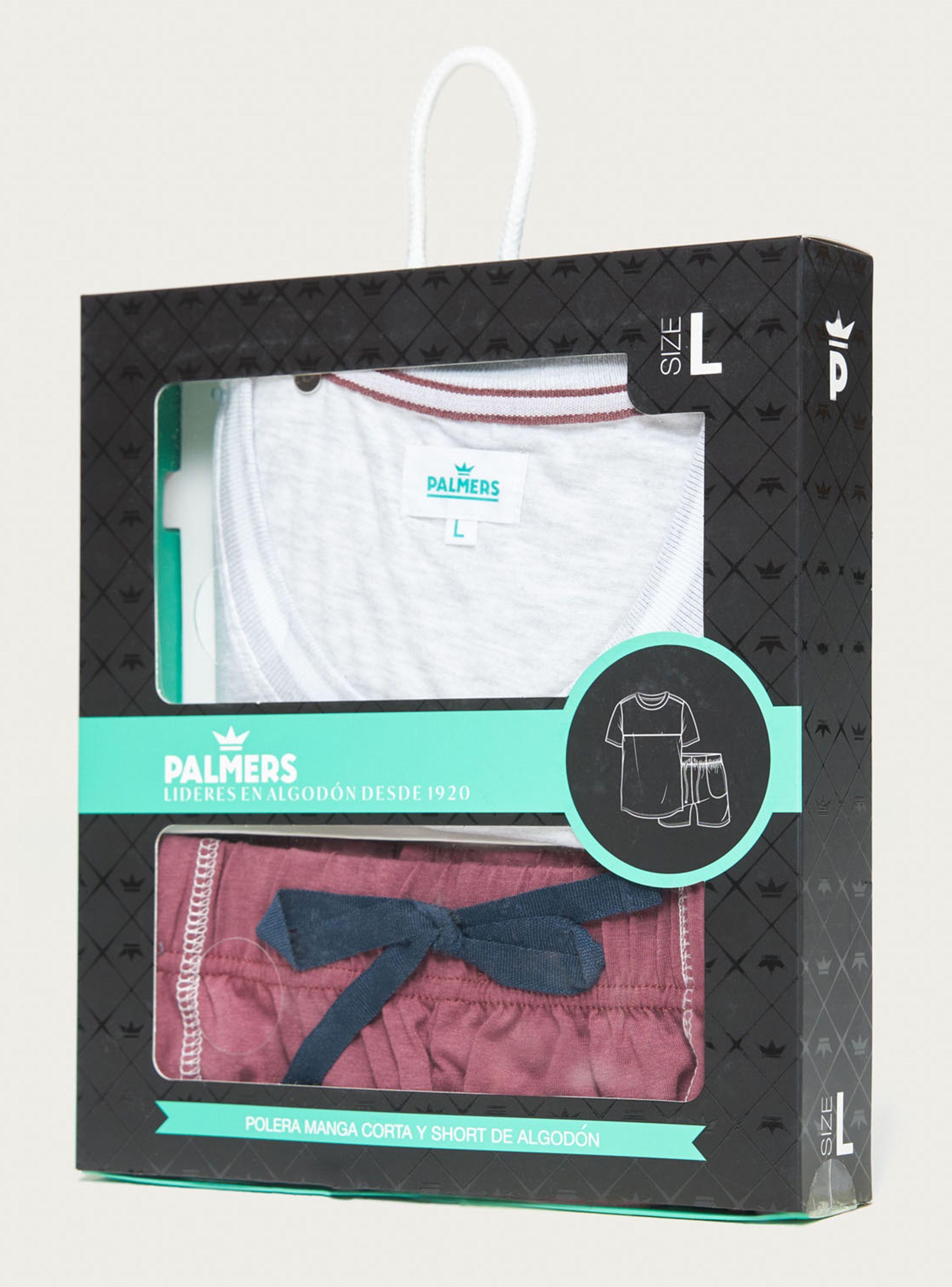 Pijama Corto Jersey Burdeo-4