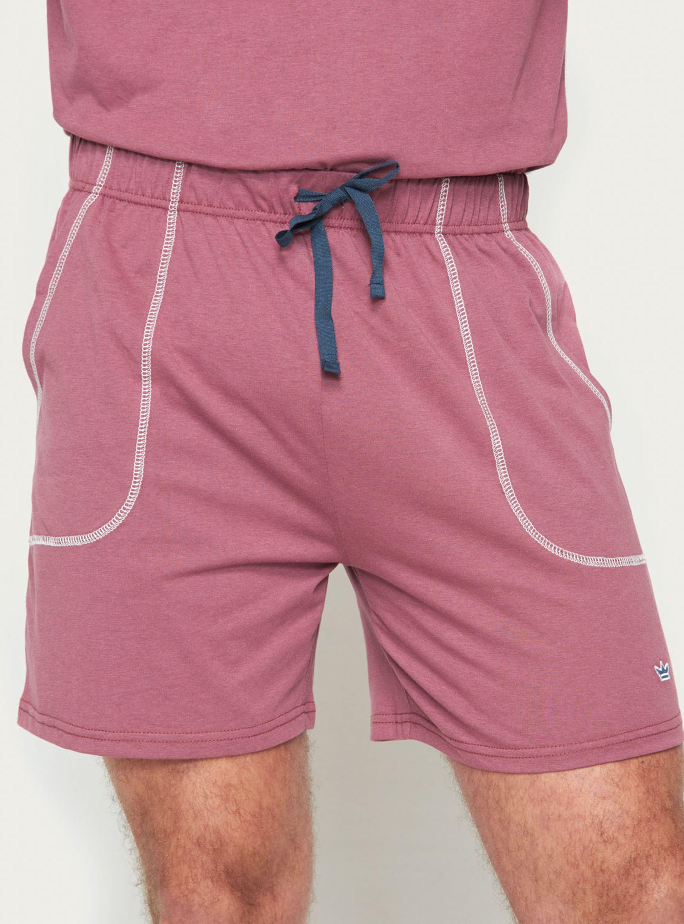 Pijama Corto Jersey Burdeo-3