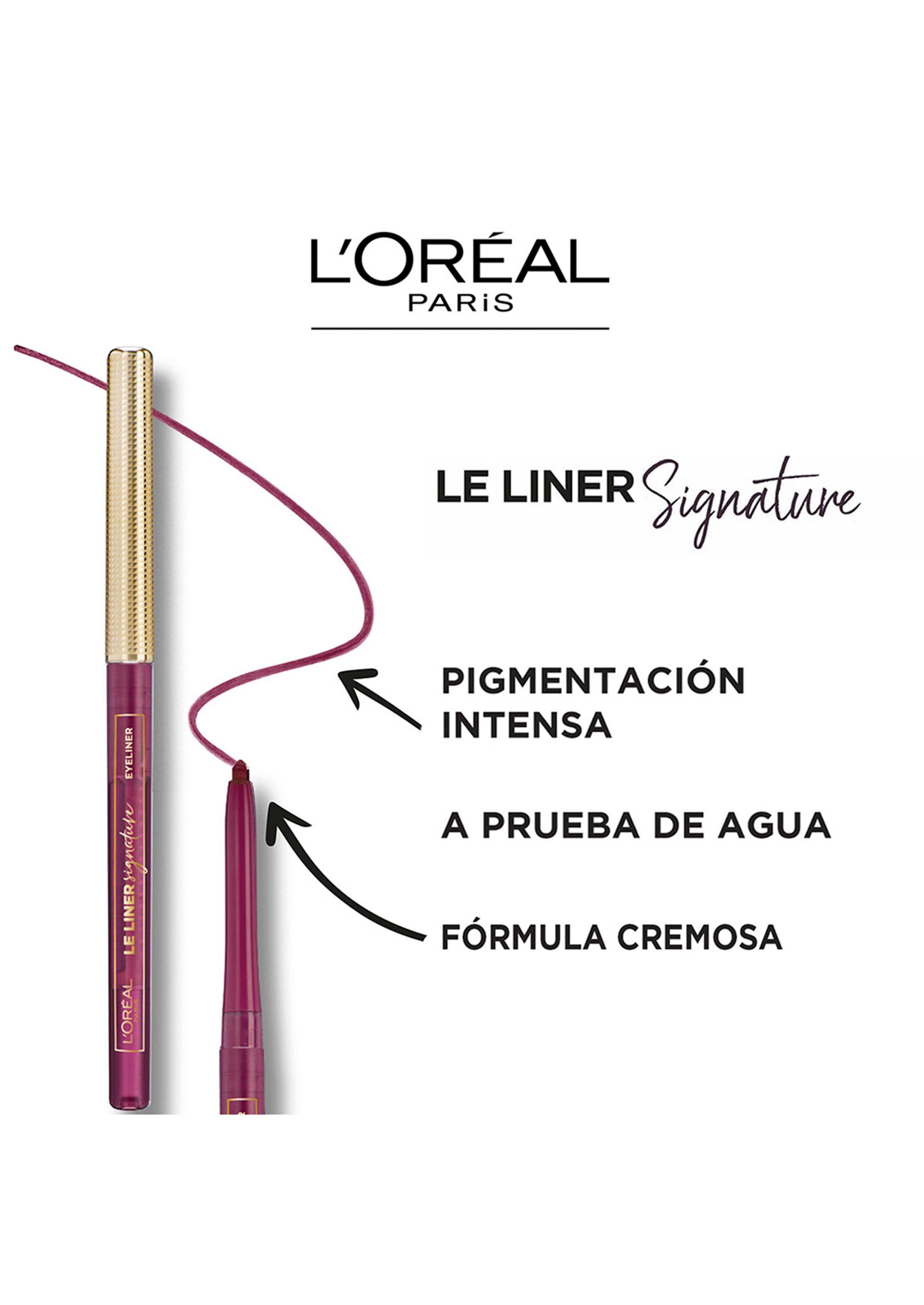 Delineador L'Oréal de Ojos Le Liner Signature 3 Rouge Noir-5
