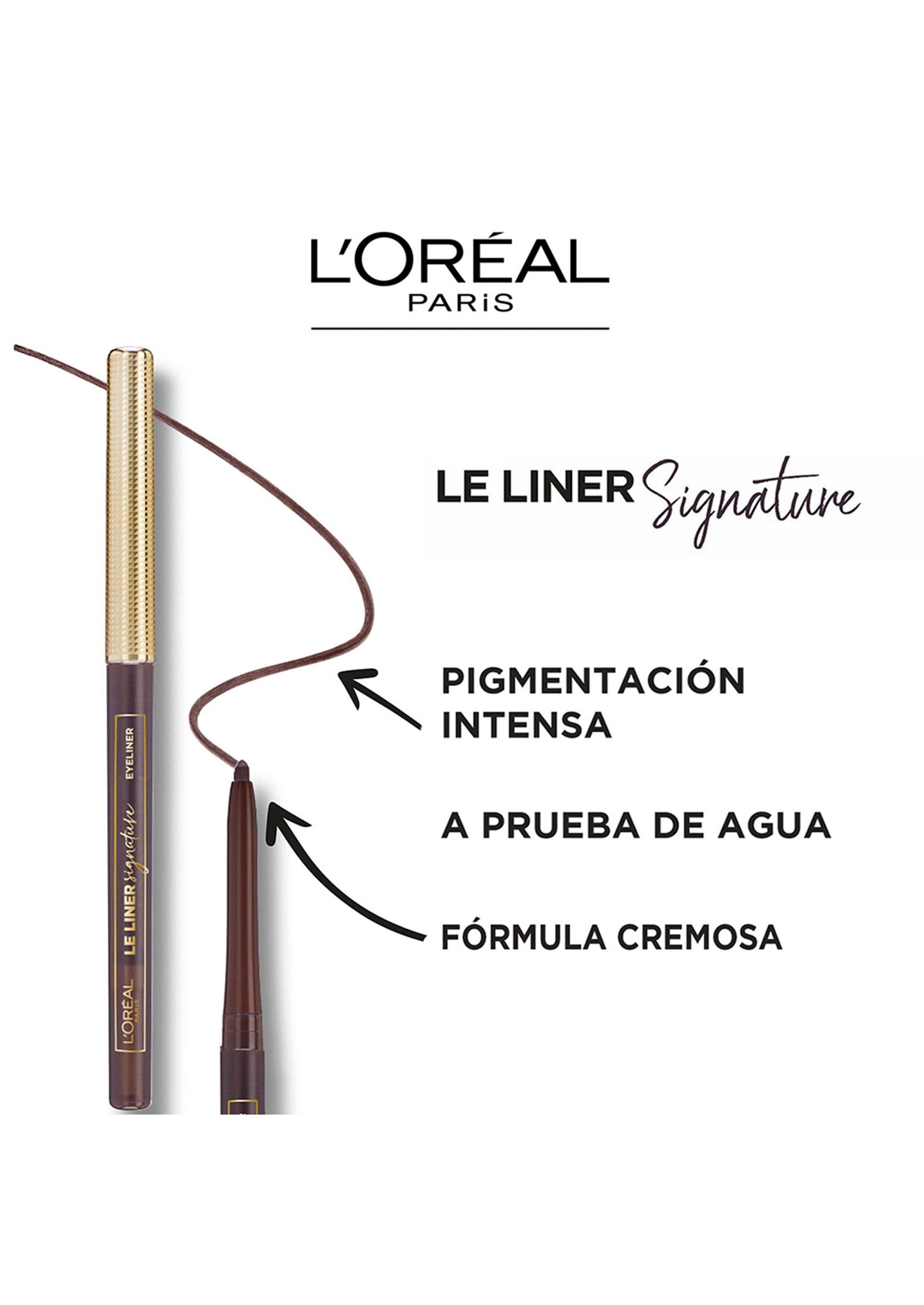 Delineador L'Oréal de Ojos Le Liner Signature 5 Brown Denim-5