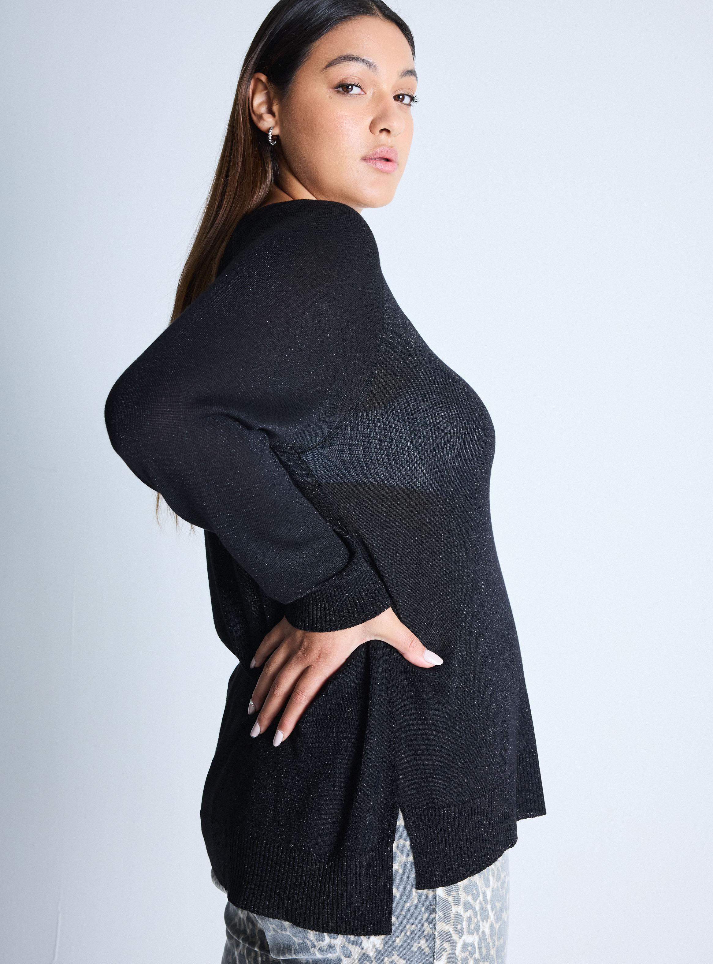 Sweater Punto Fino Metalizado Curvy-3