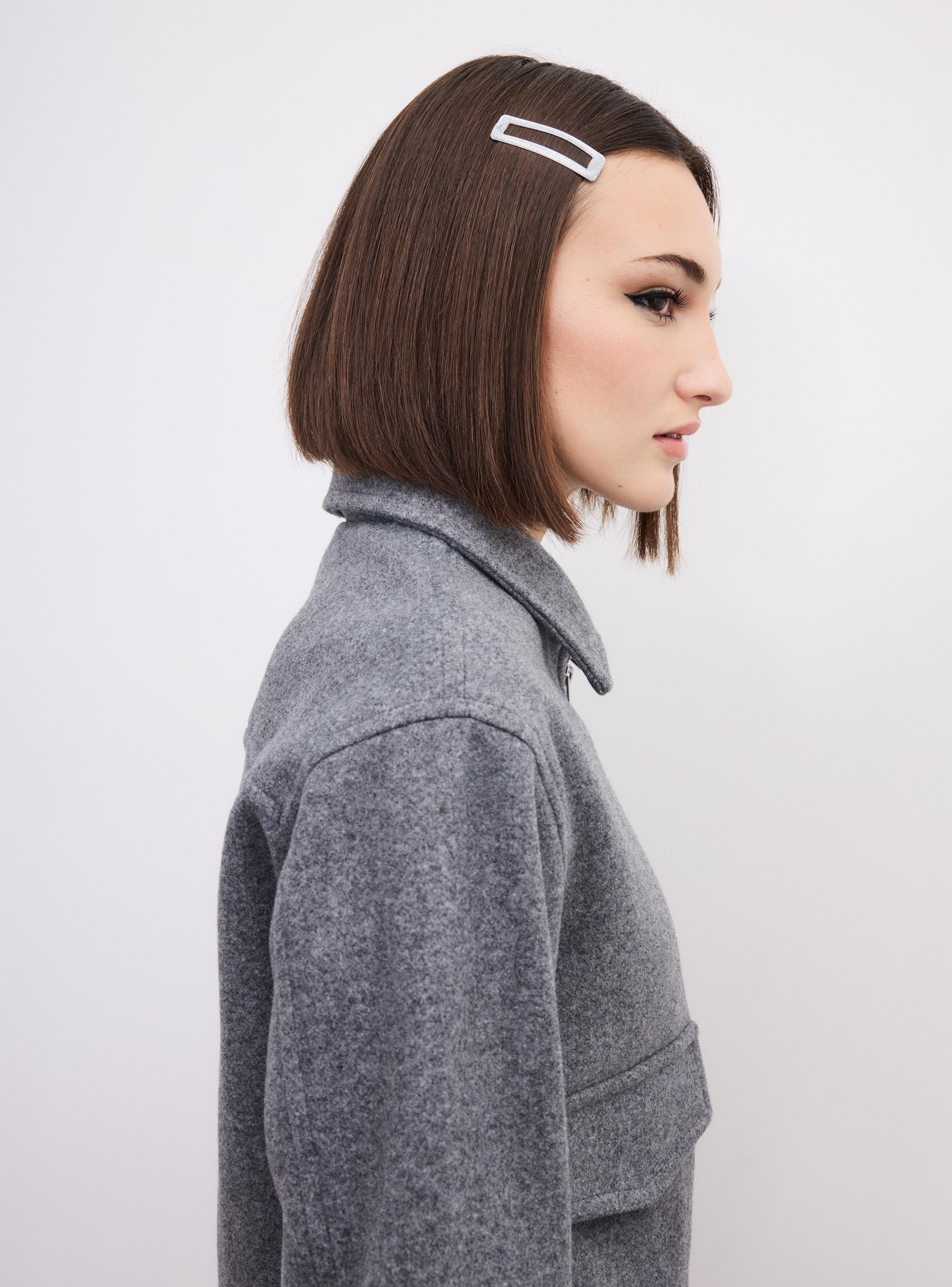 Chaqueta Crop Jaspeada Tacto Suave-3