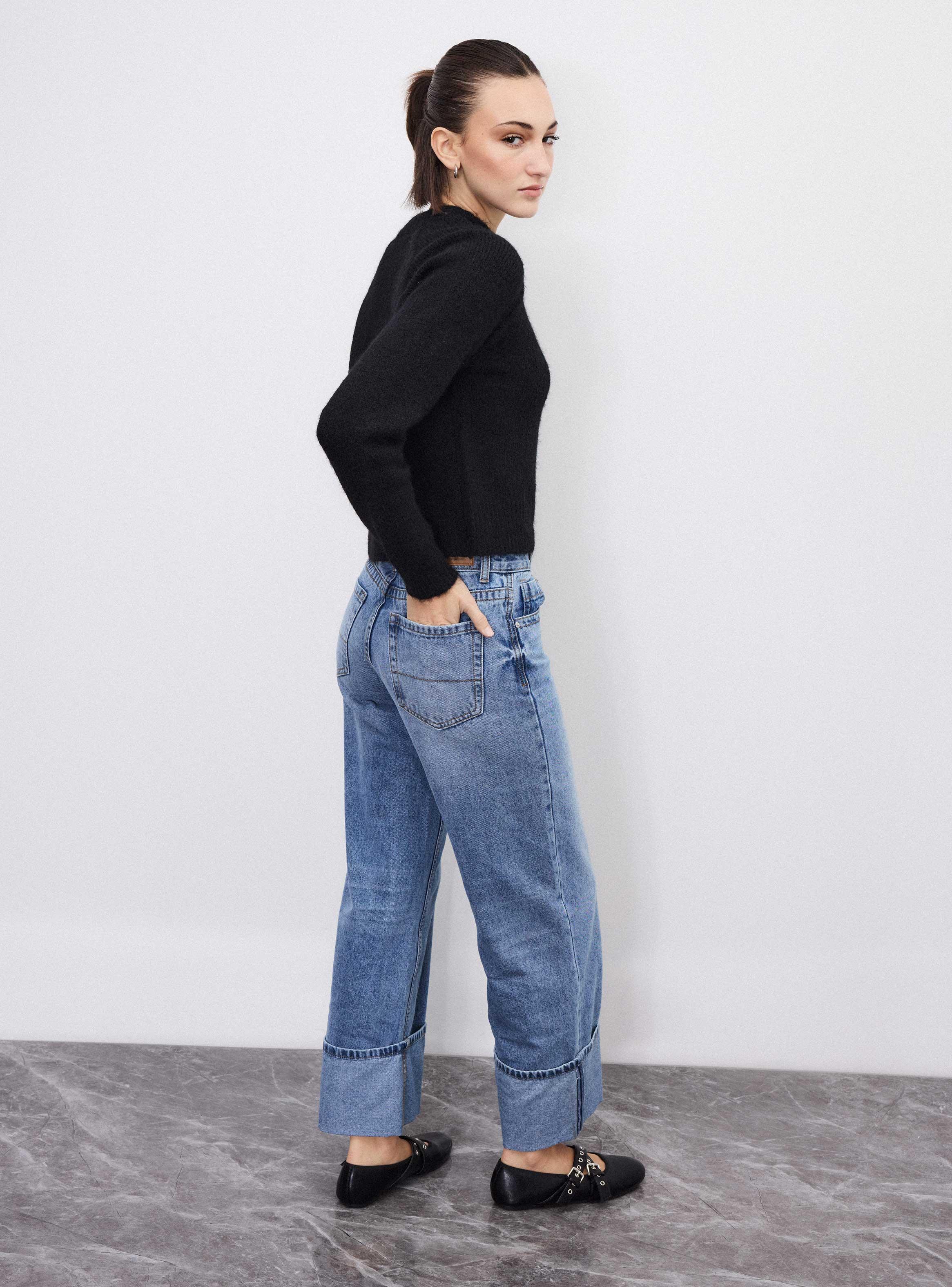 Sweater Cuello Redondo Look Lana-5