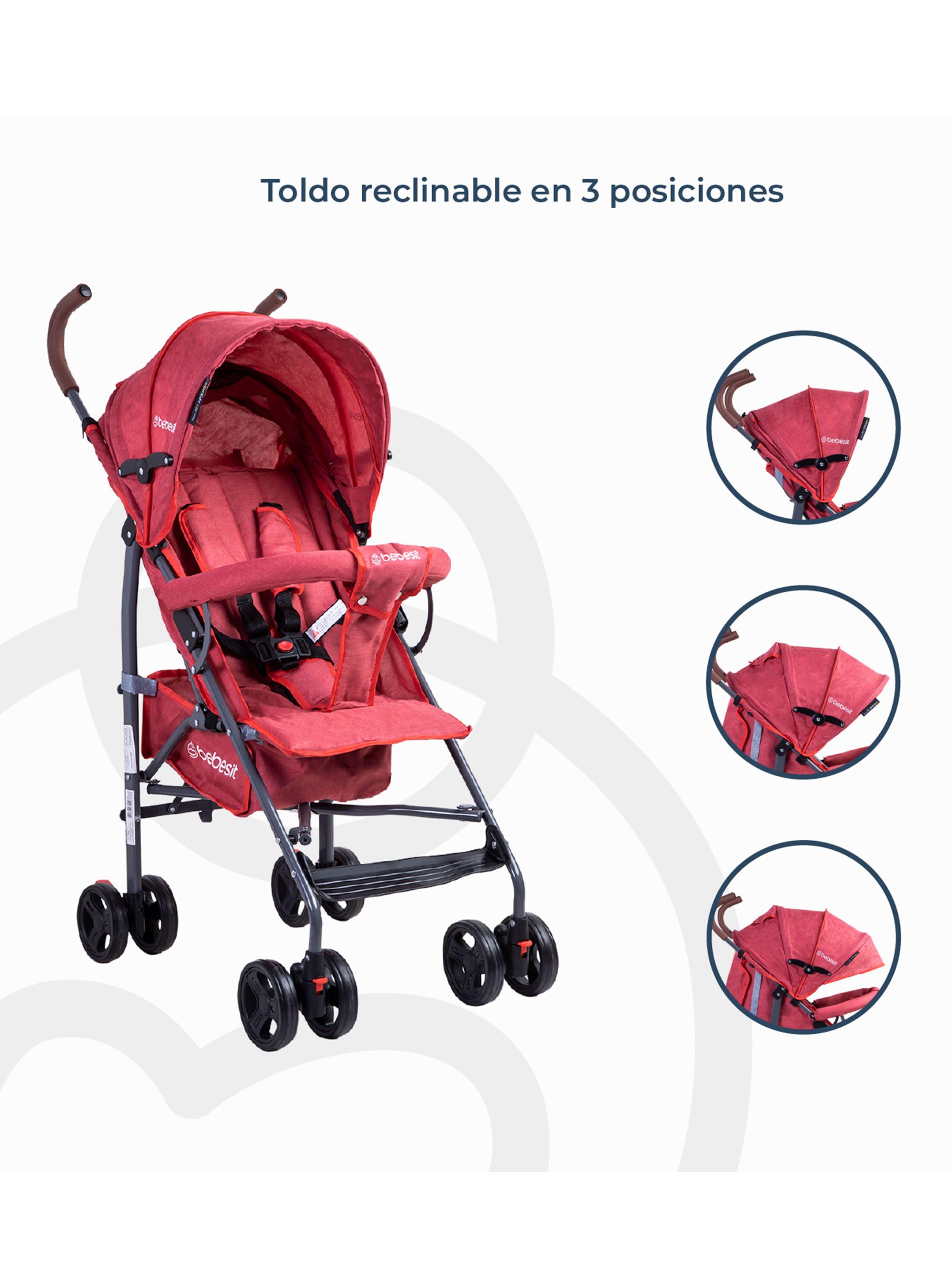 Coche Paragua 5126Sxl Rojo-4