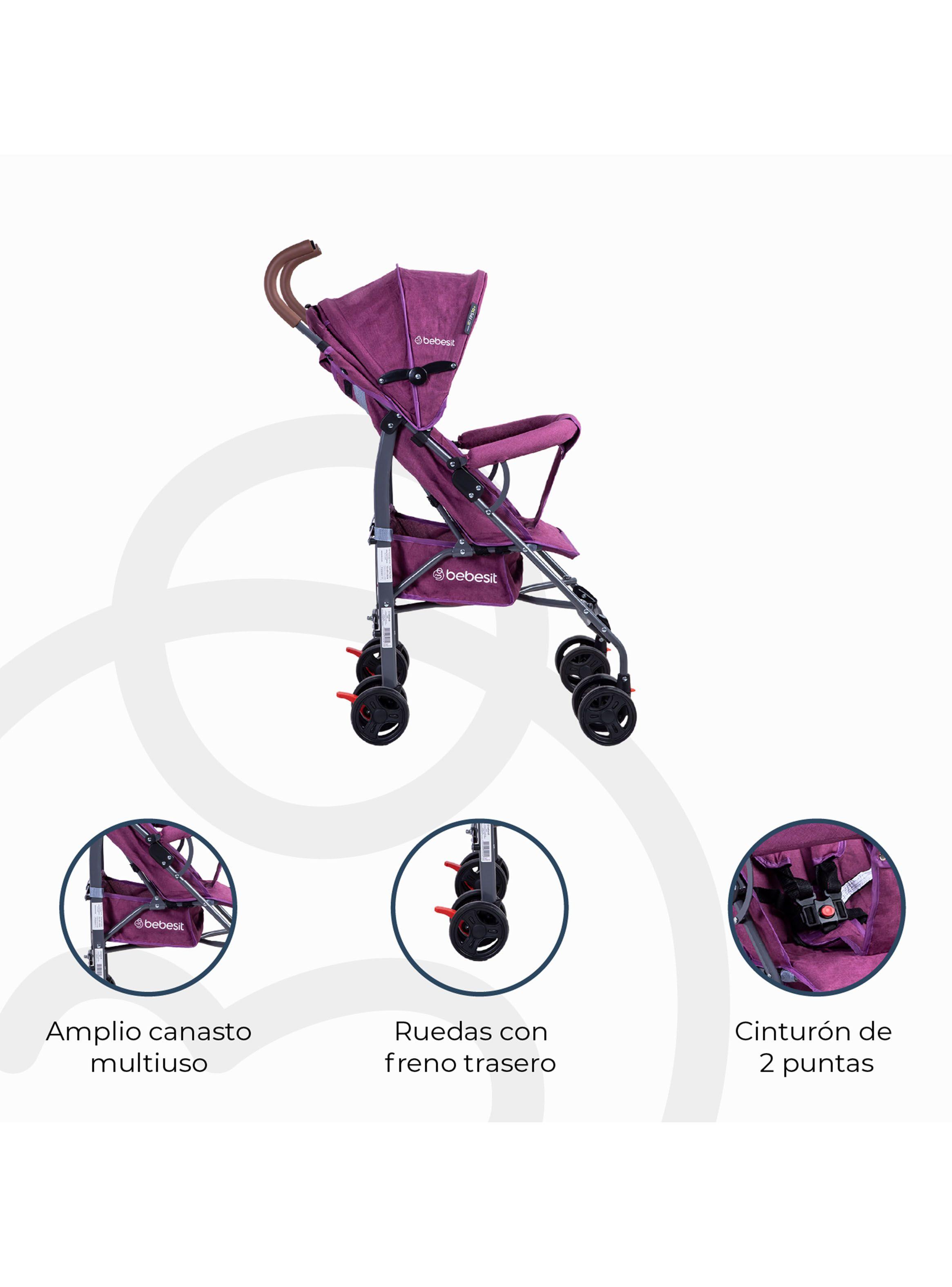 Coche Paragua 5126Sxl Rosa-3