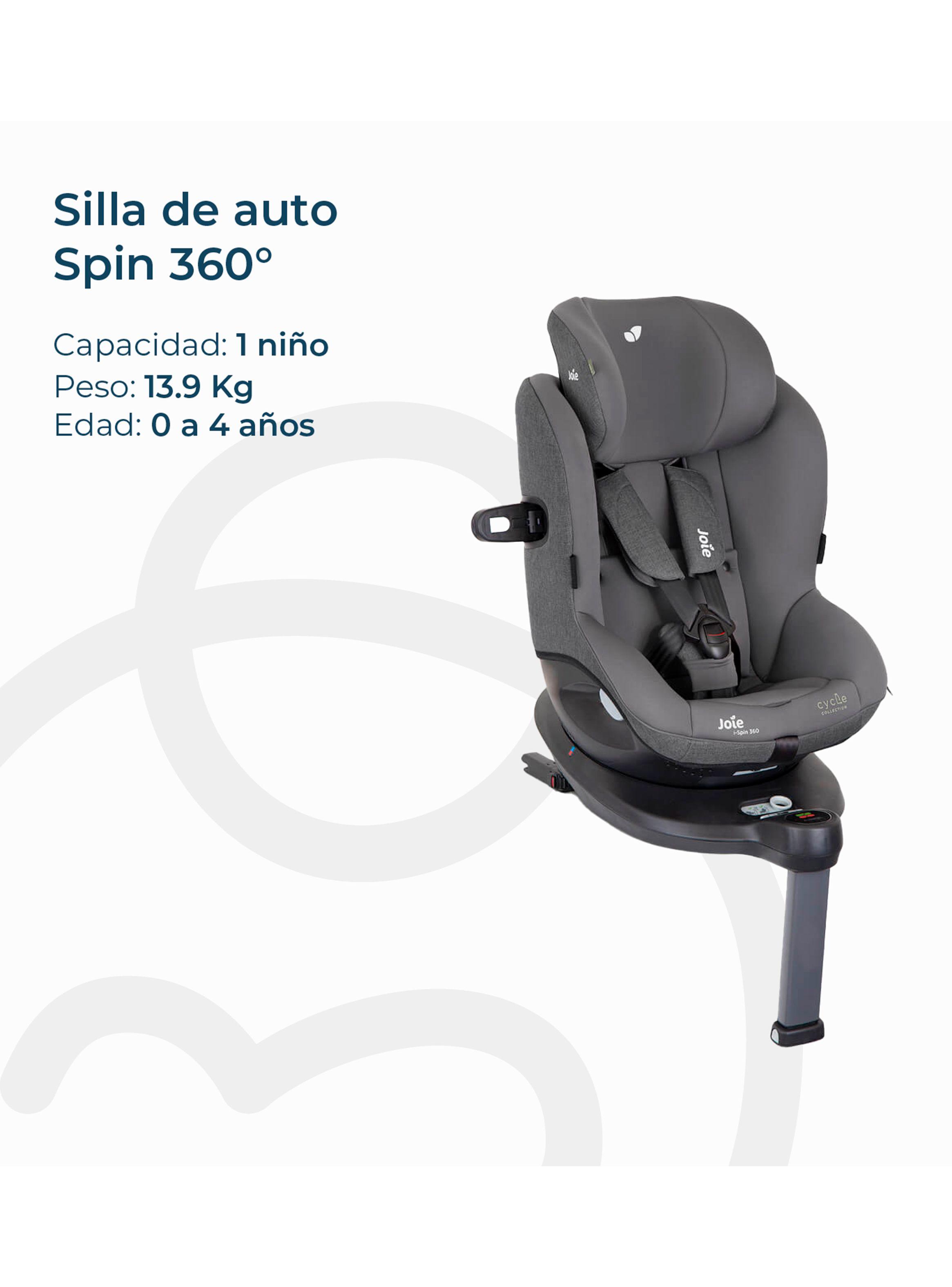 Silla de Auto Giratoria Spin 360 Shell Gray Joie-3