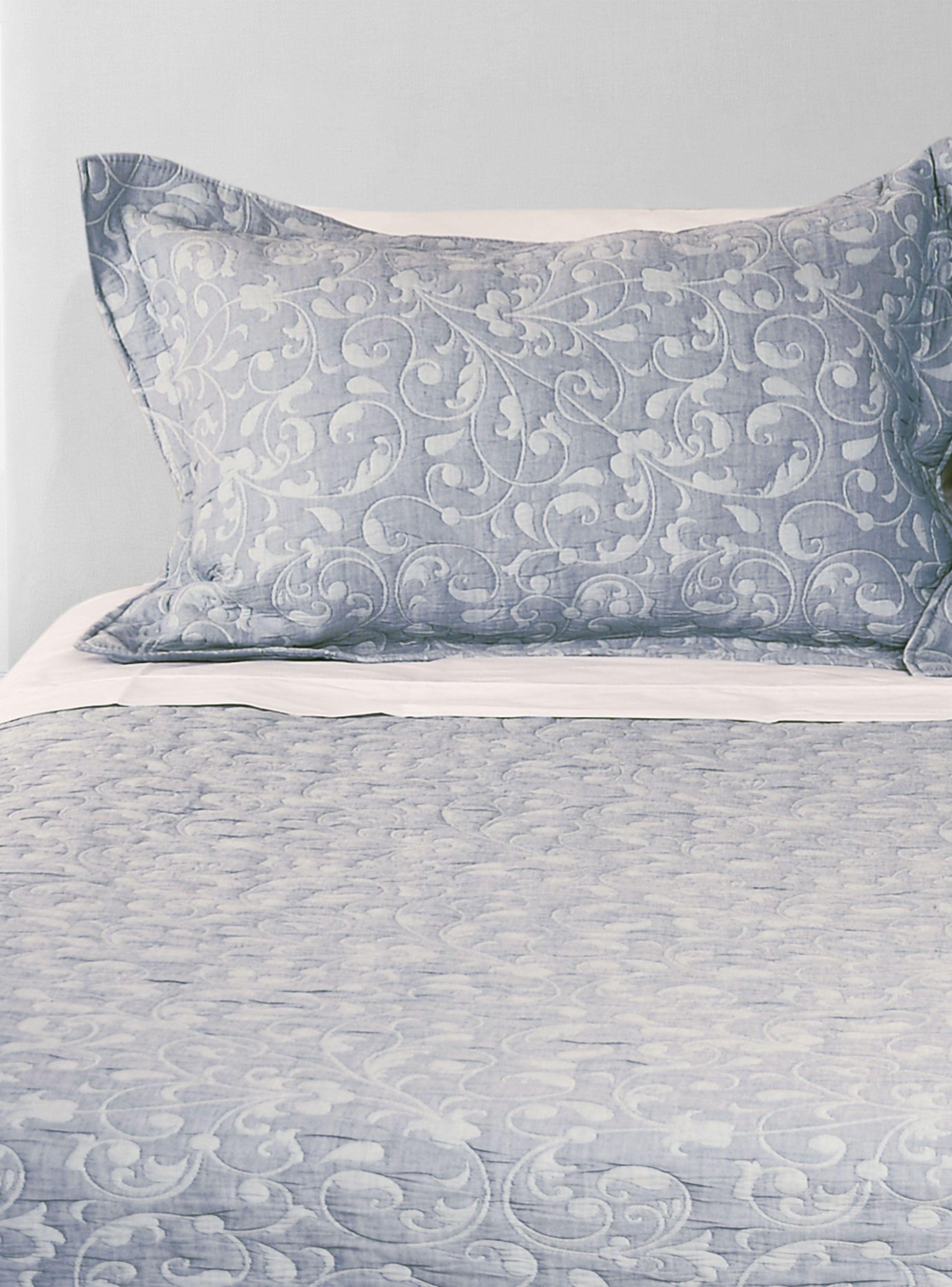 Cubrecama Jacquard Cassis Azul Super King-0