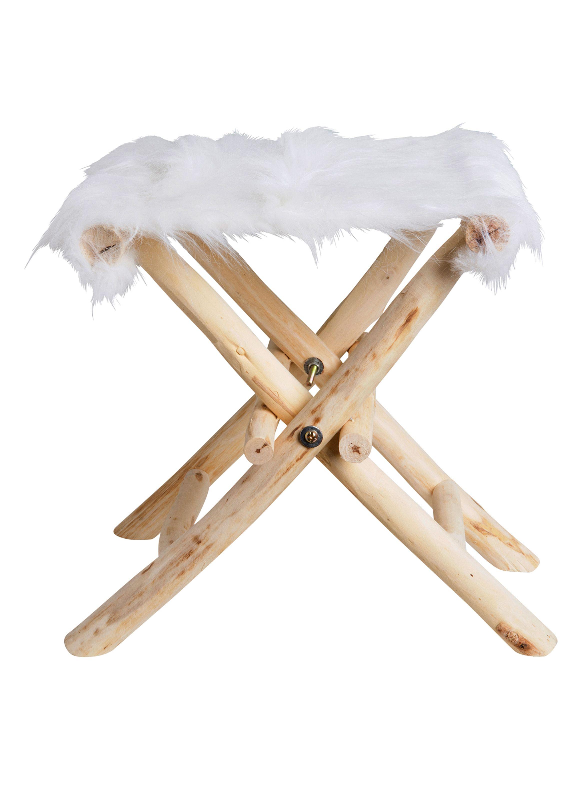 Piso de Piel Cuadrado Patas Madera VGO-0