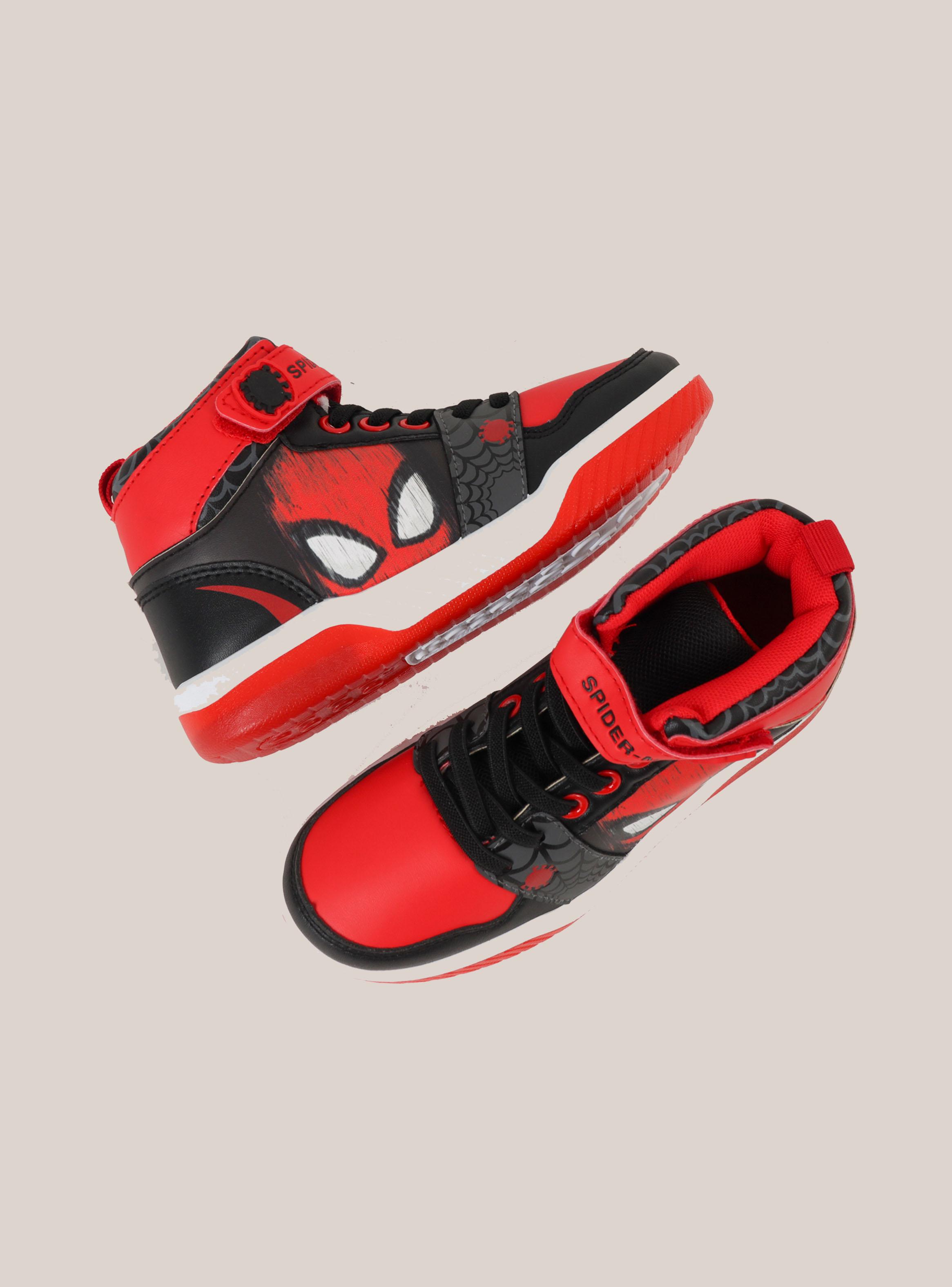 Zapatilla Urbana Rayado Spiderman con Luces Niño-3