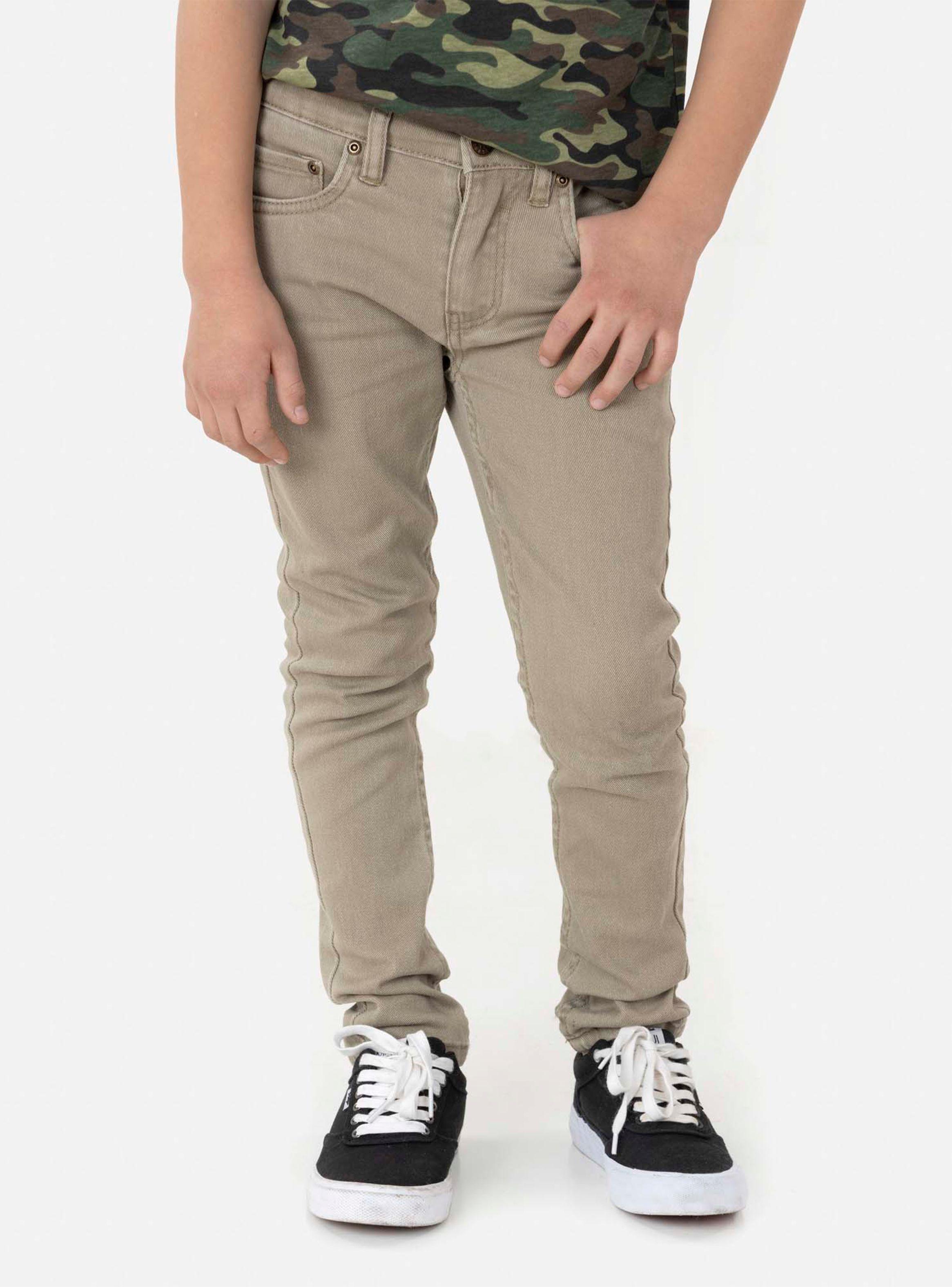 Pantalón Súper Skinny Beige-0