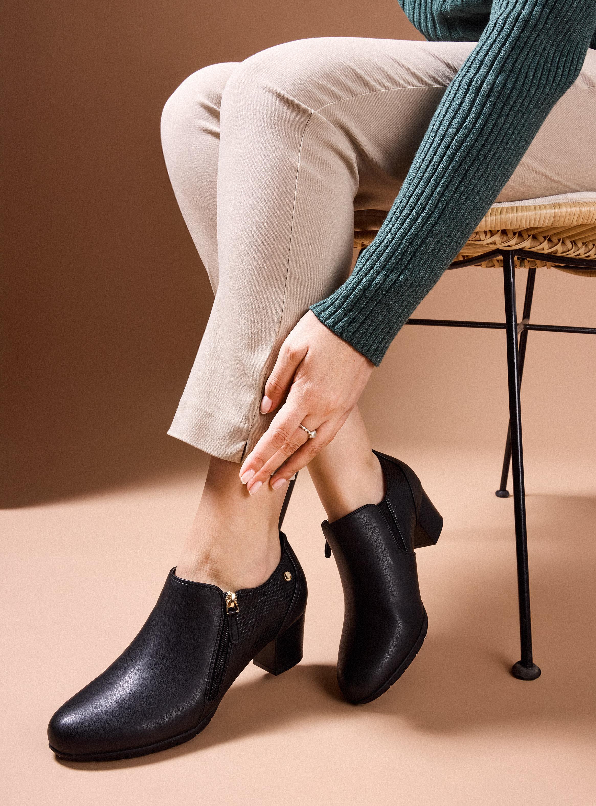 Zapato Casual Al Tobillo con Detalle Textura Mujer-5