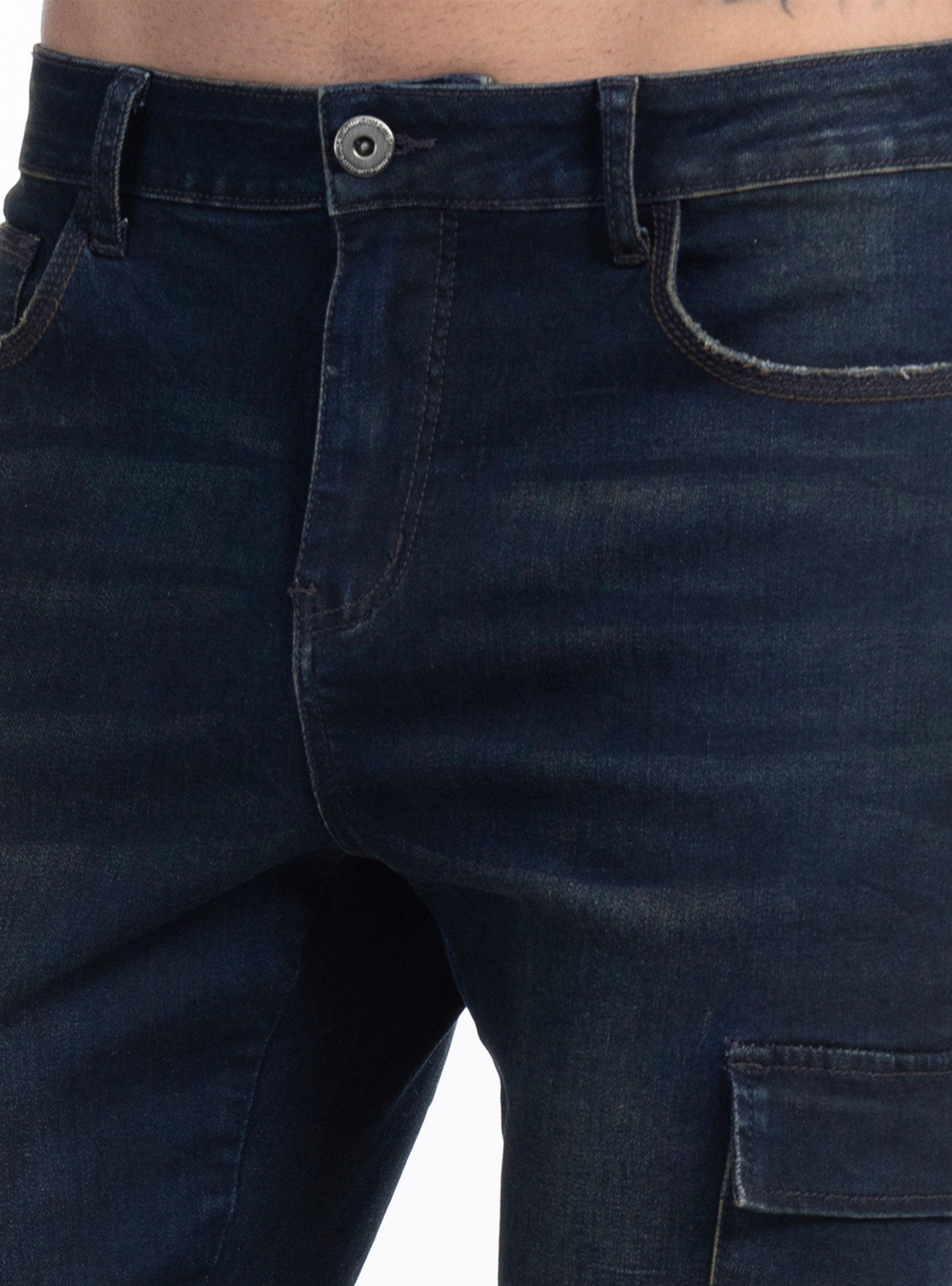 Jeans Cargo Dark Blue Oxidado Ellus-2