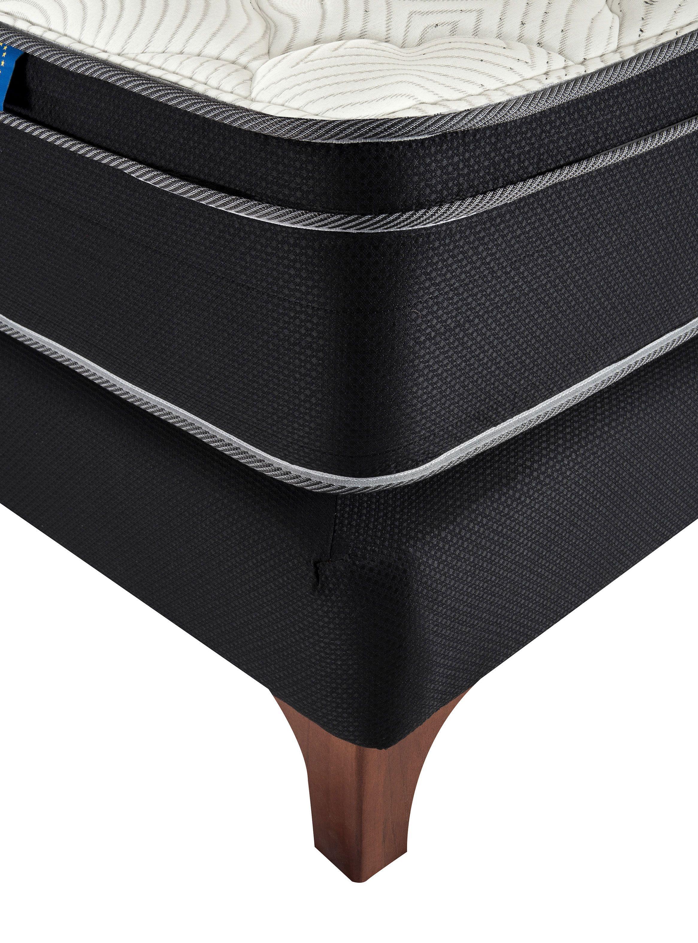 Cama Europea Negra Nine 1.5 Plazas-3