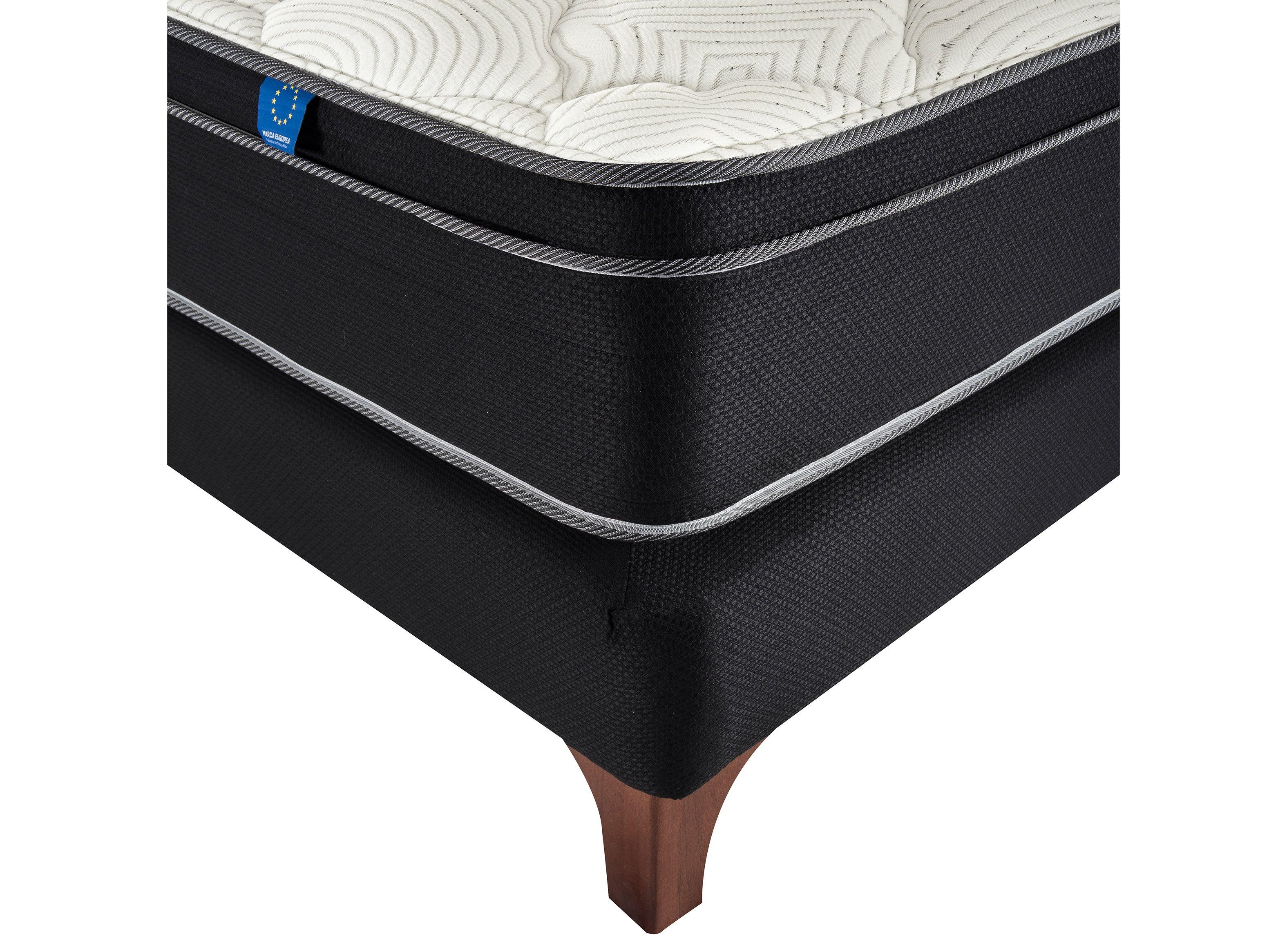 Cama Europea Negra Nine 1.5 Plazas + Set Muebles Colonia-1