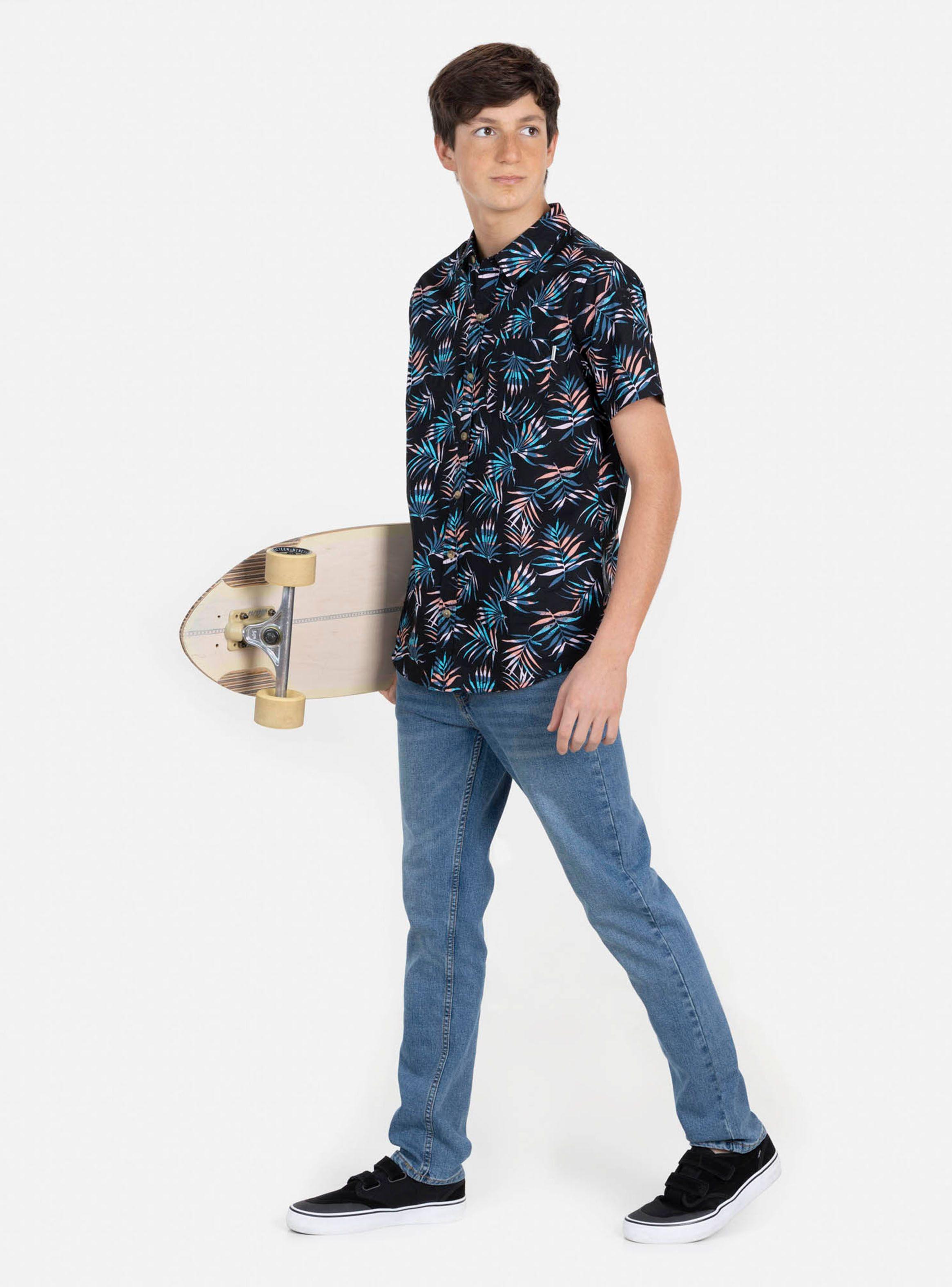 Camisa Negra Hojas-3