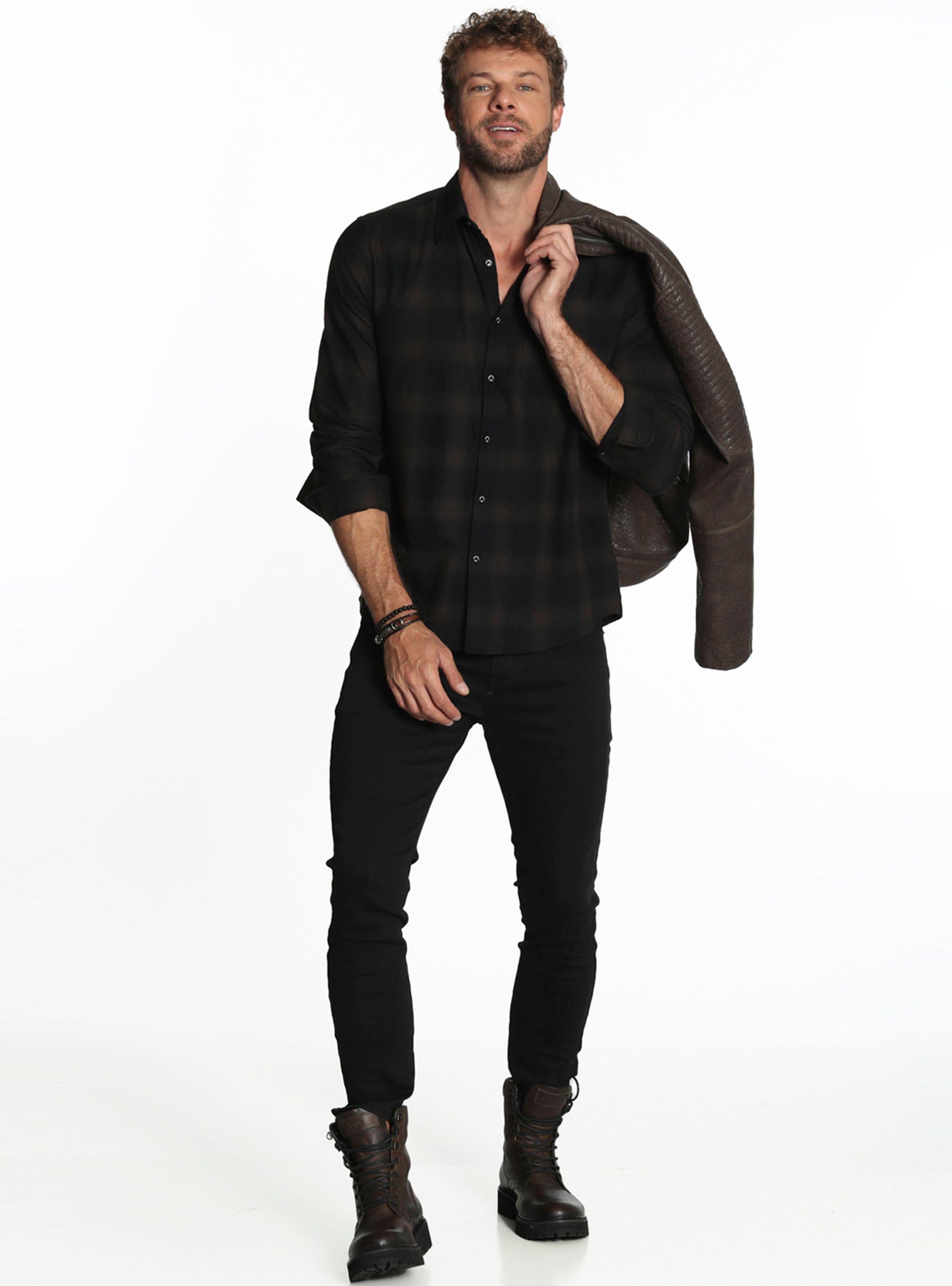 Camisa Regular M/L Flanel Check Difuso-3