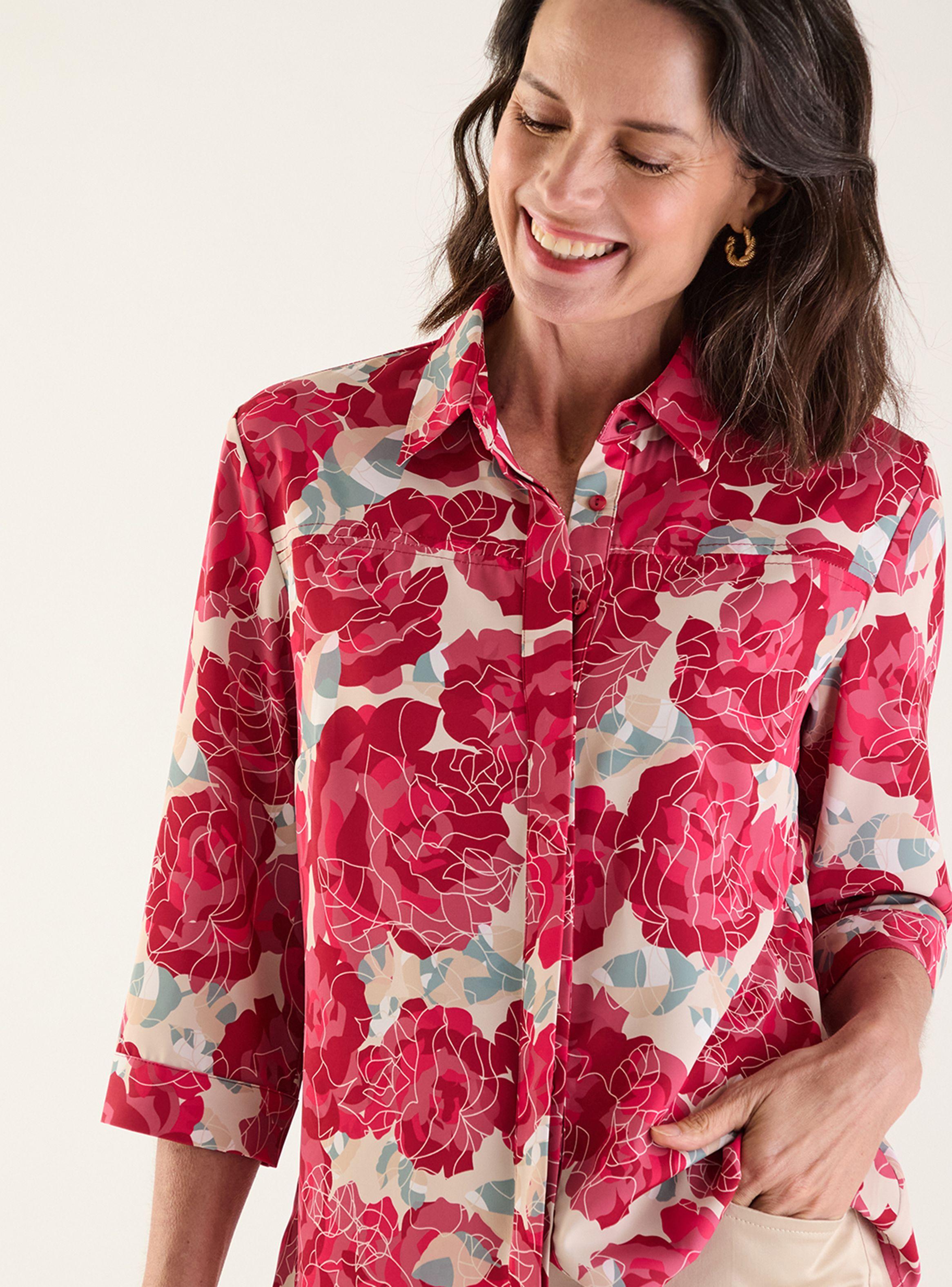 Blusa Camisera Rosas-2