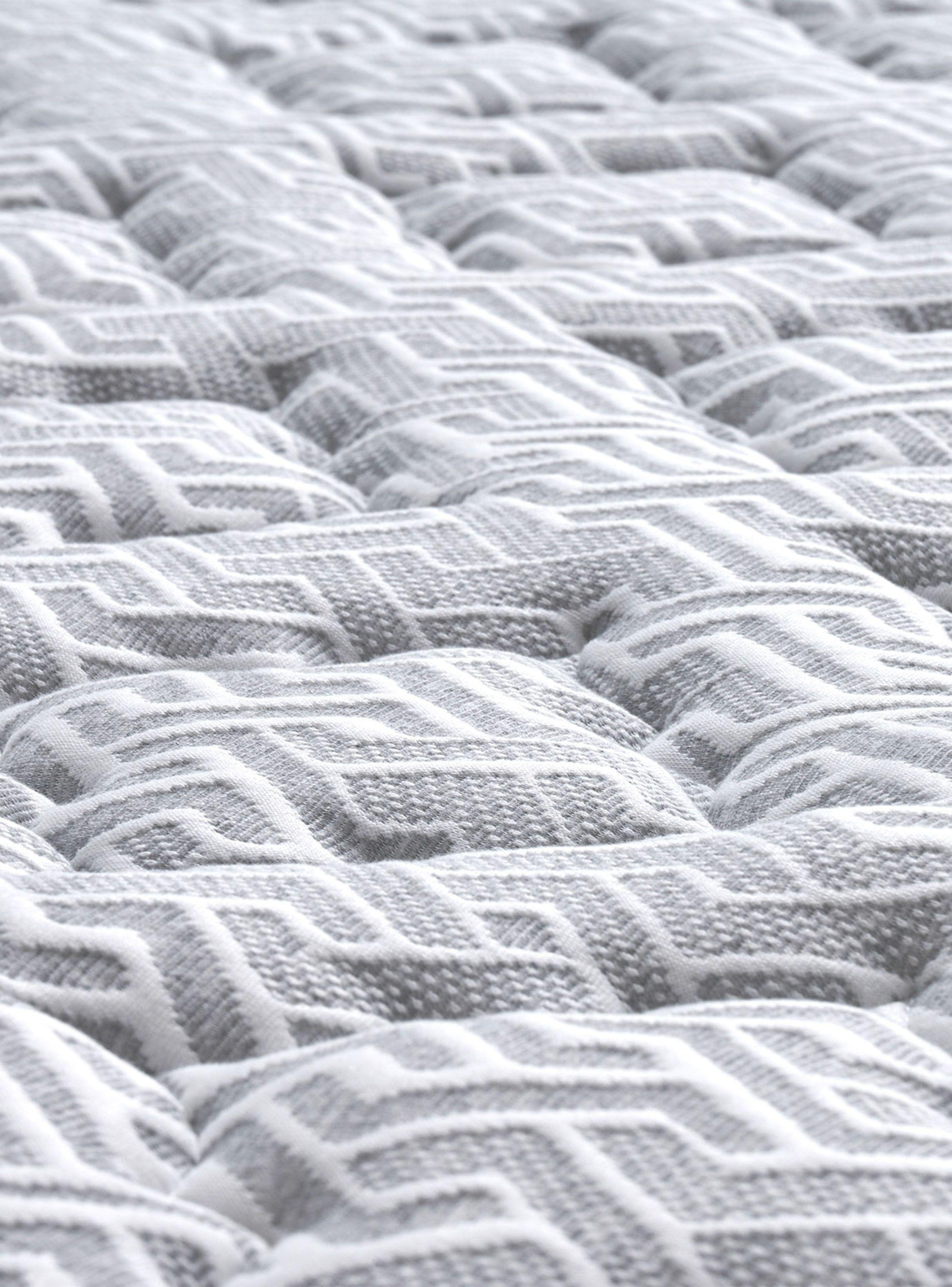 Cama Europea 2 Plazas Hybrid Visco + Respaldo Wall Marengo-5