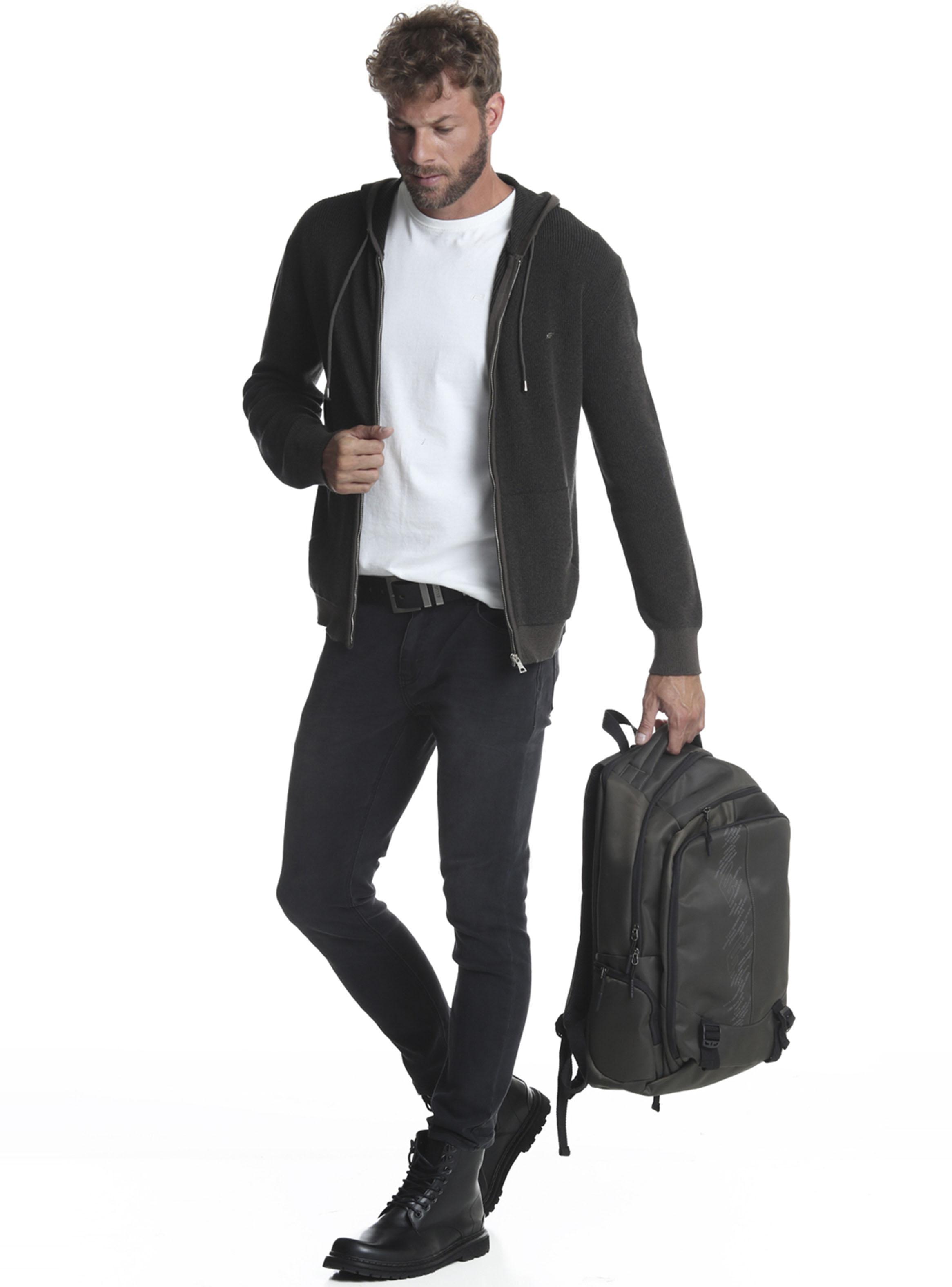 Tejido Regular Full Zipper Capucha Regular-3