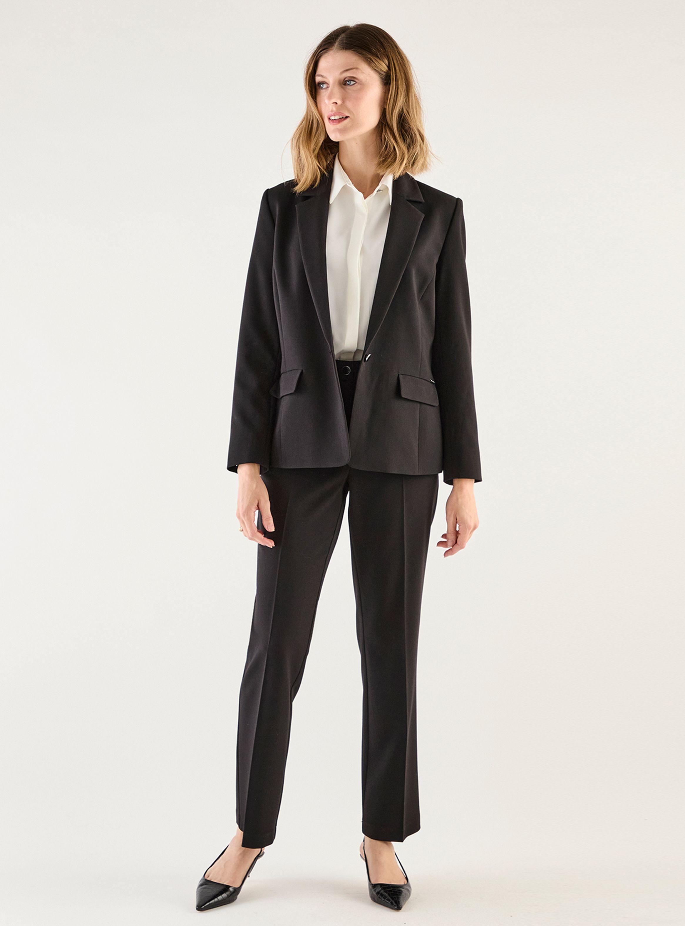 Blazer Liso Solapa un Botón-3