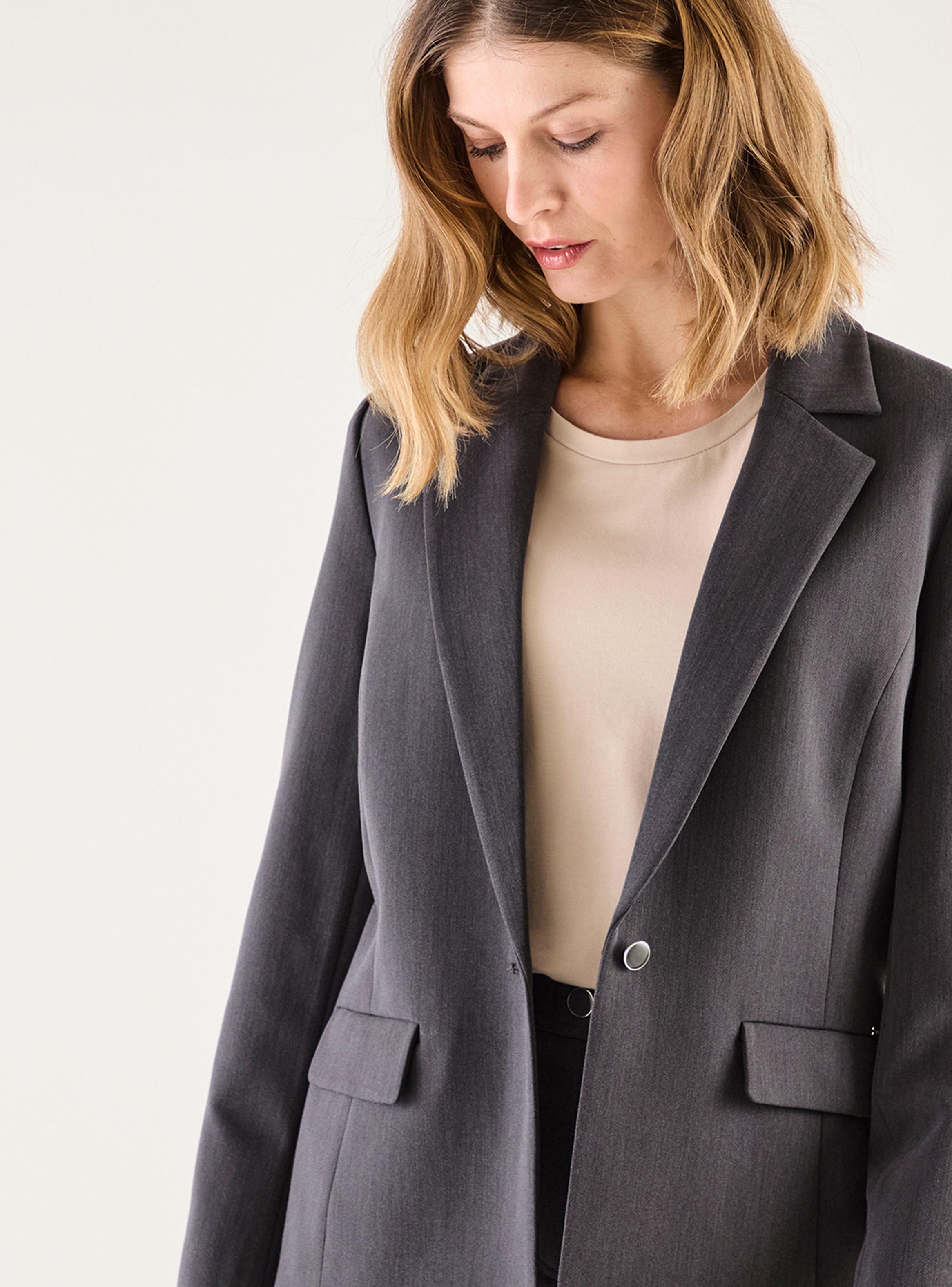 Blazer Liso Estilo Regular-2