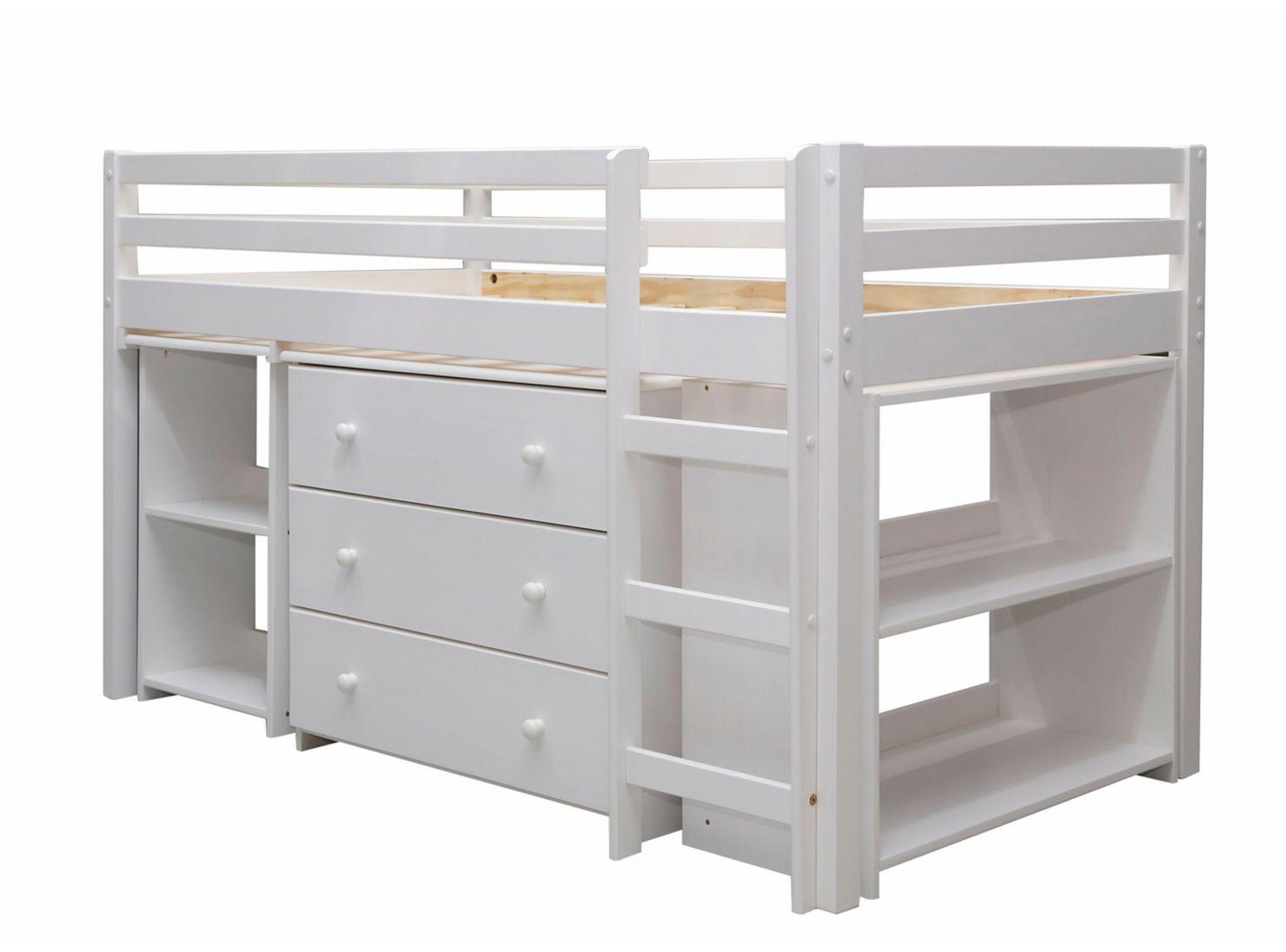Camarote Multifuncional Studio 1.5 Plazas Blanco-2