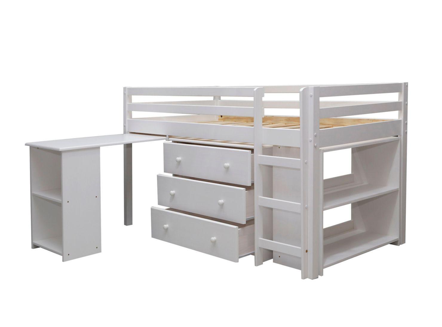 Camarote Multifuncional Studio 1.5 Plazas Blanco-3