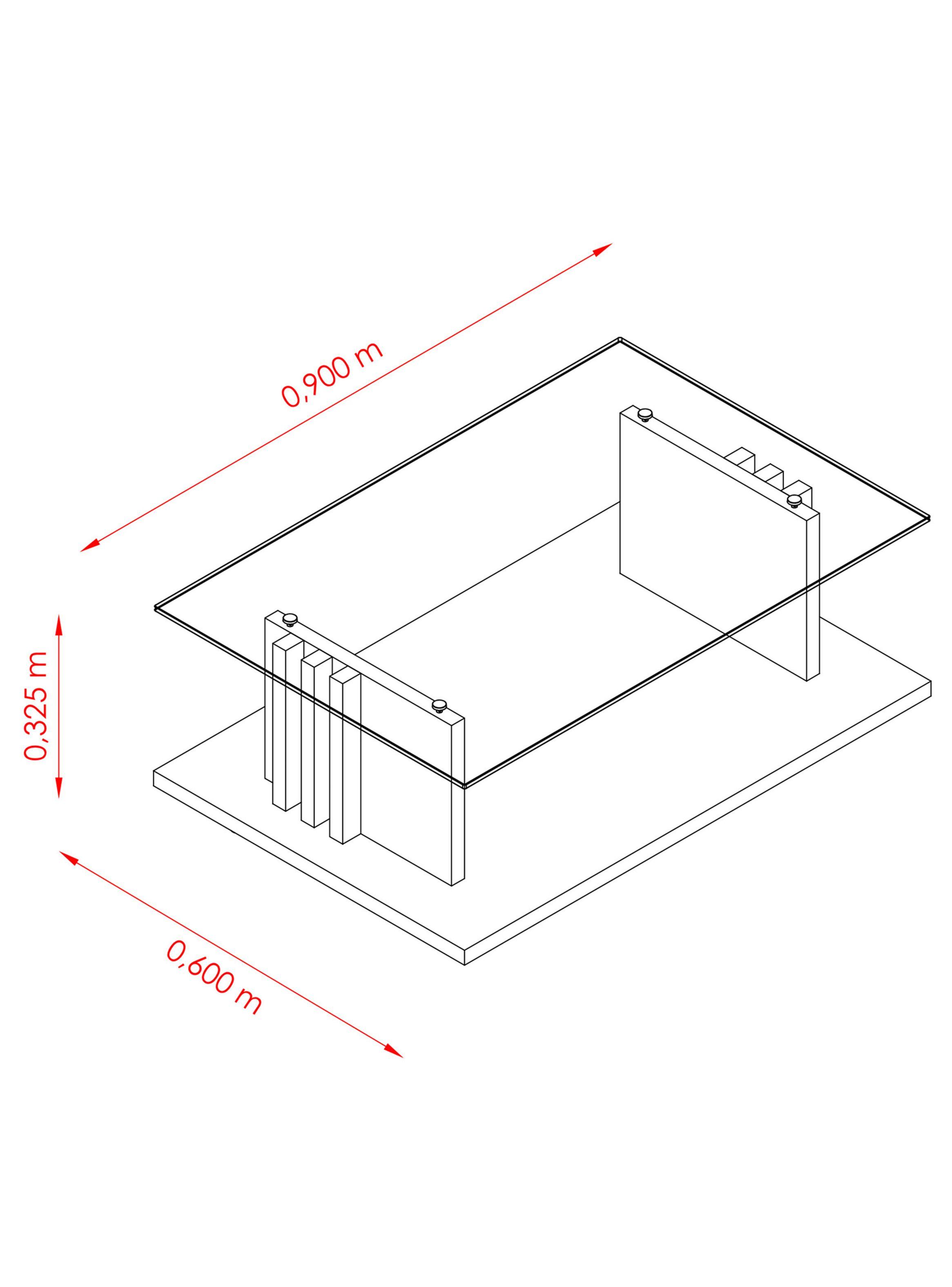 Mesa de Centro Frizz 60x90 cm-3