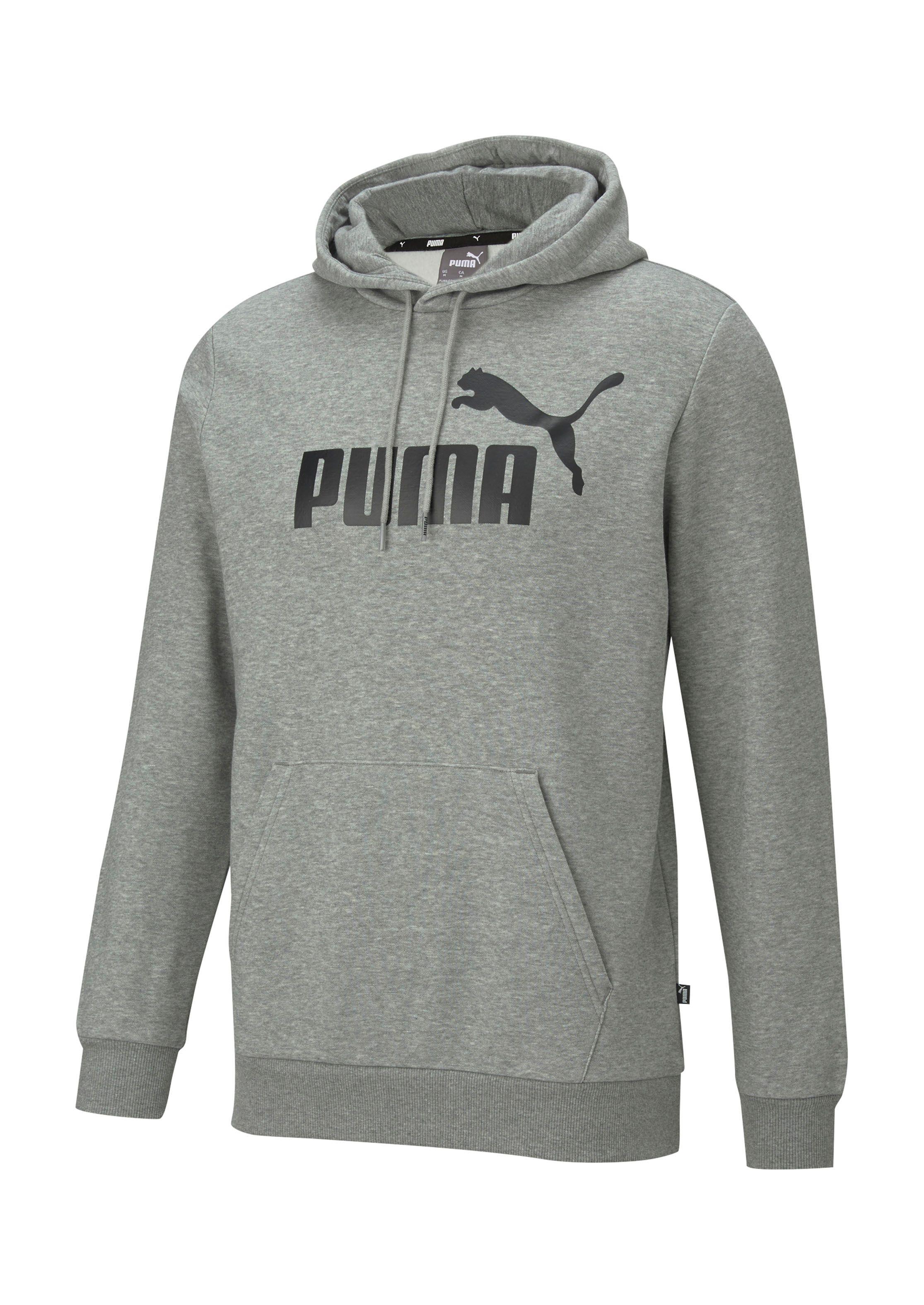 Polerón Puma Ess Big Logo Hoodie Fl Gris Hombre-0