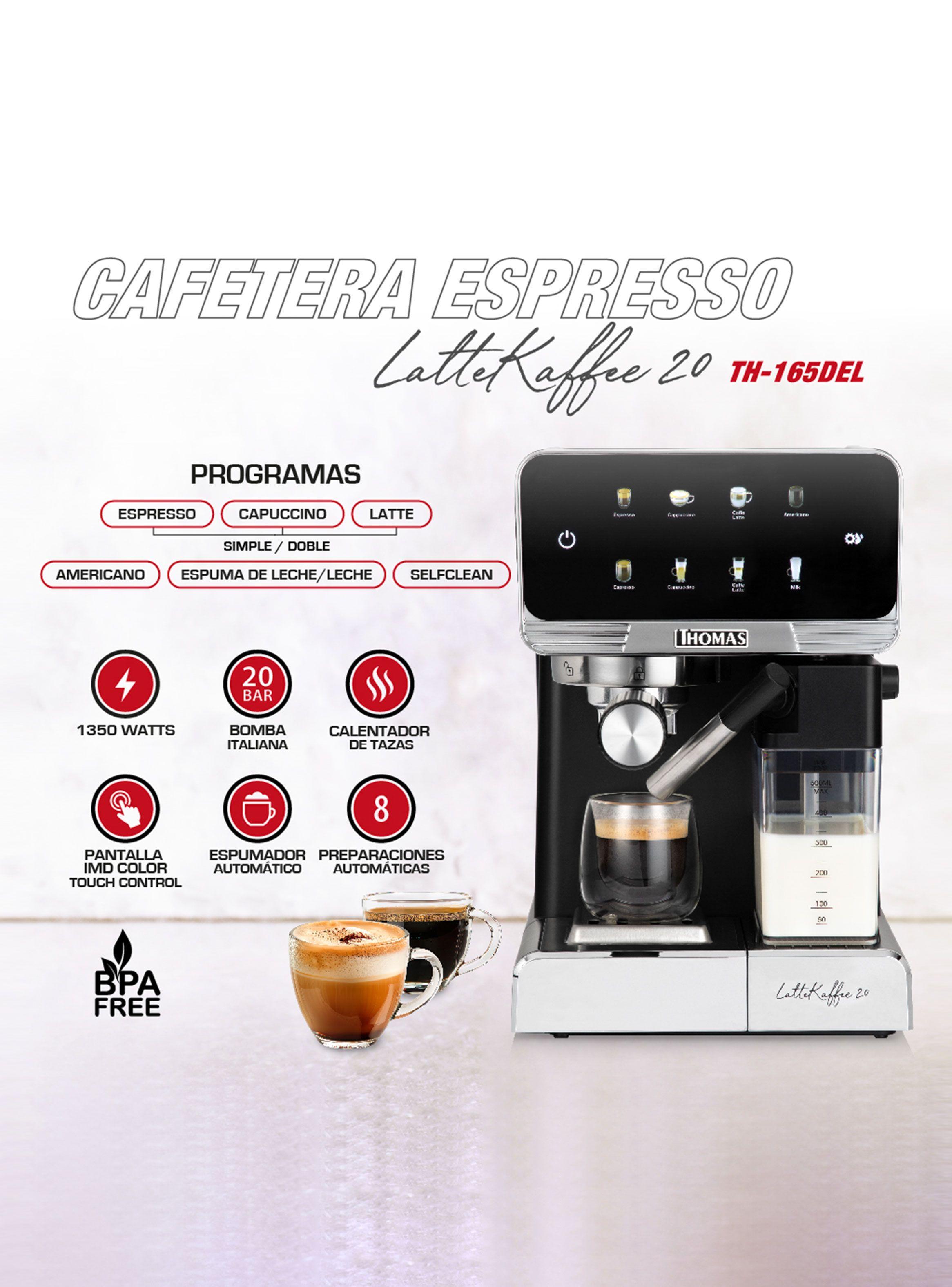 Cafetera Espresso LateKaffee 20 TH-165DEL-2