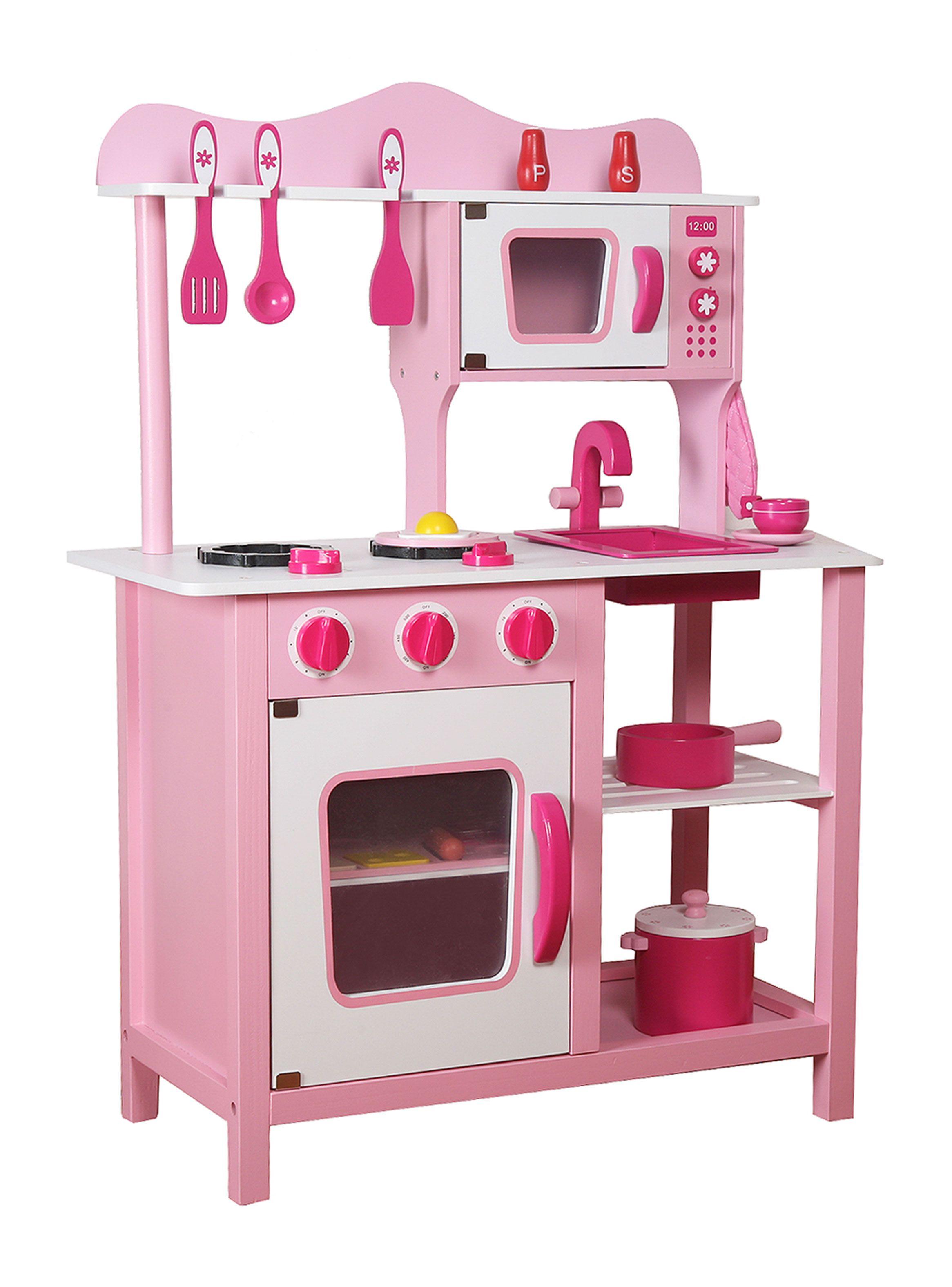 Juguete Kidscool Mini Hogar Cocina Madera Rose Kidscool
