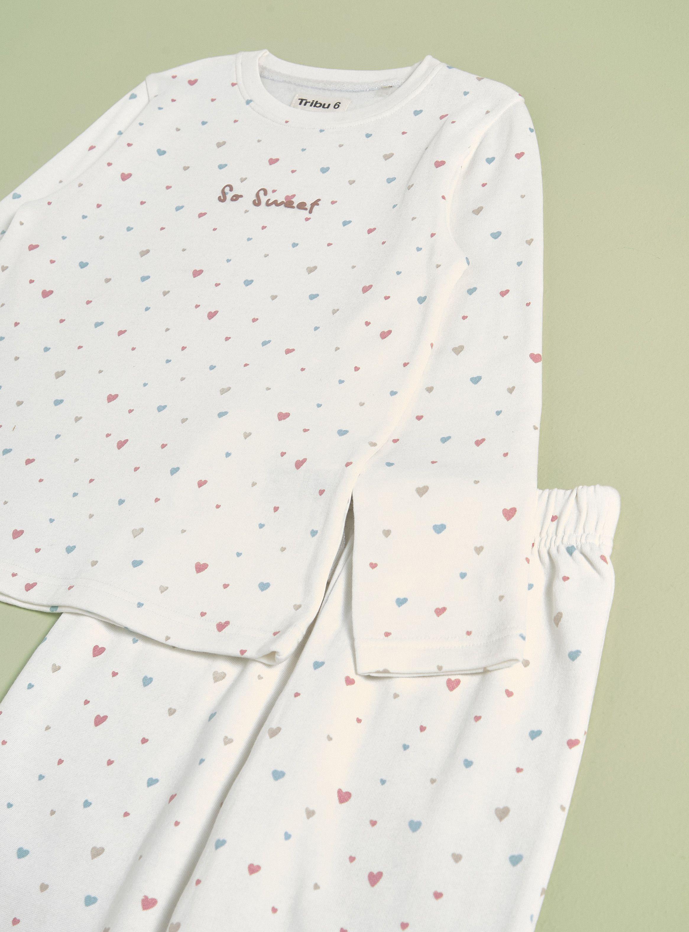 Pijama Largo Full Print Corazones-2