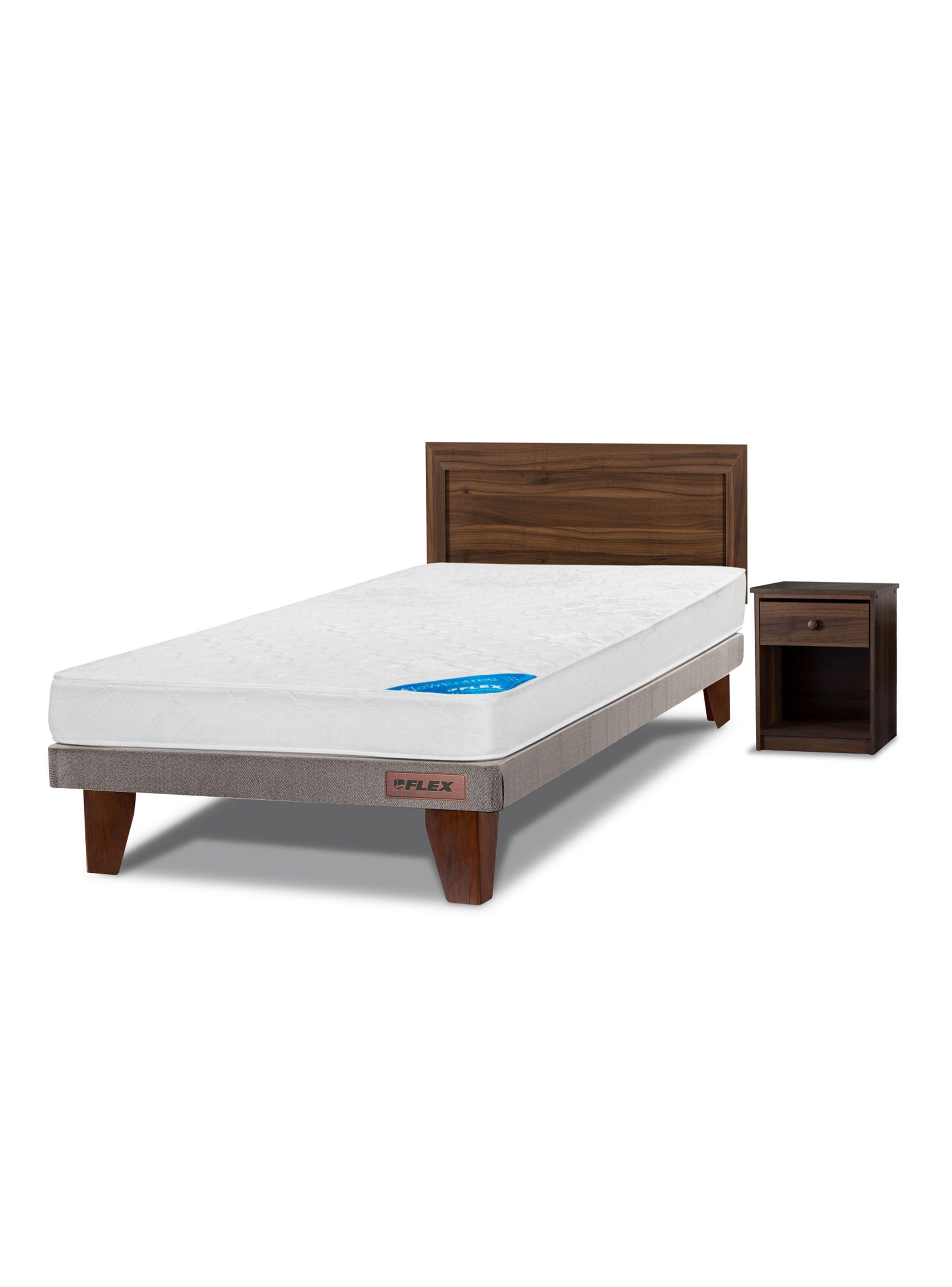 Cama Europea New Entree 1.5 Plazas 105 x 200 + Set Asturias-0