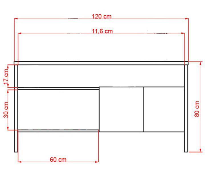 Arrimo Classic 120x35x80 cm TuHome-2