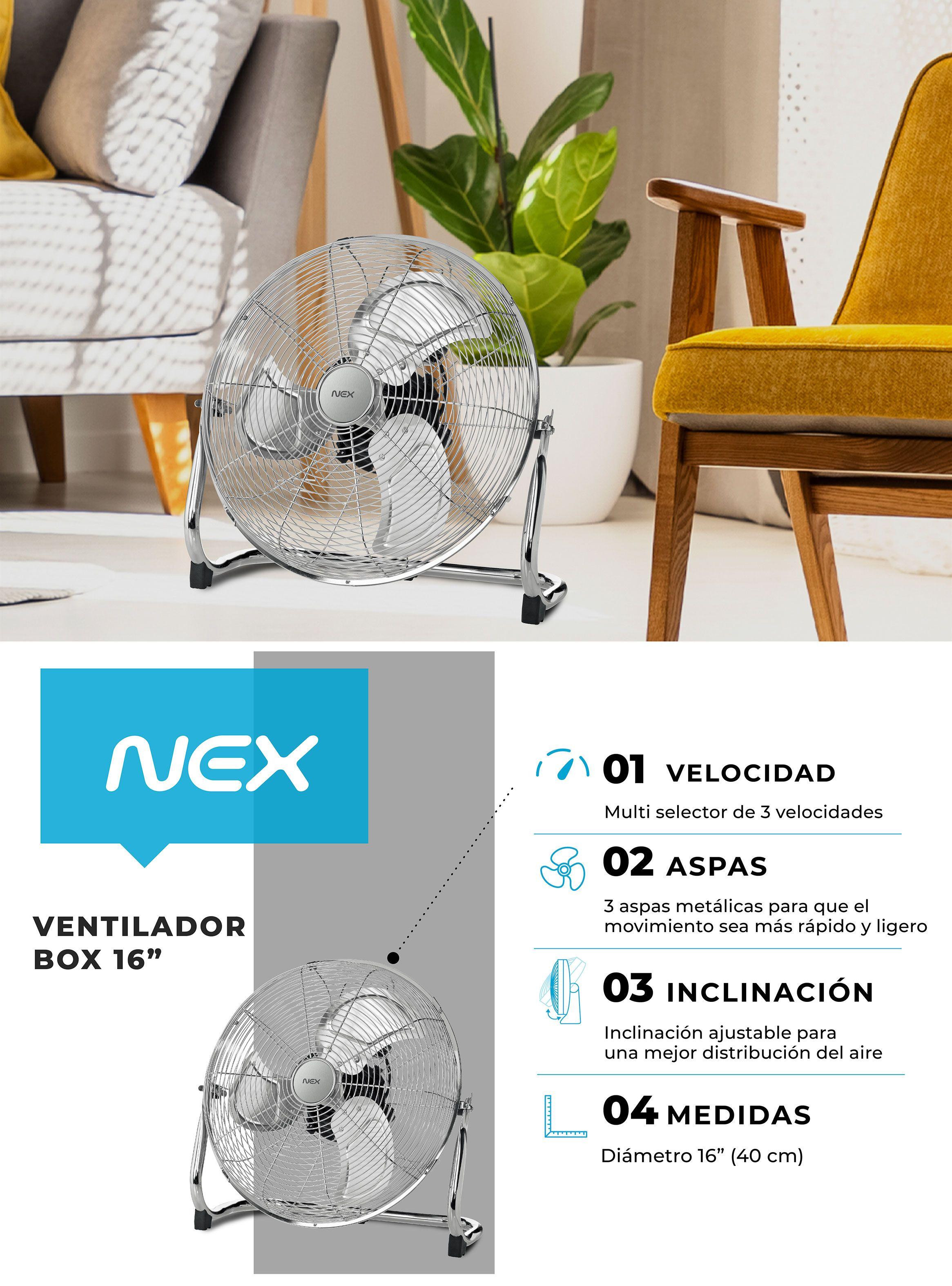 Ventilador de Sobremesa 16" Box Silver VBX1600M-7