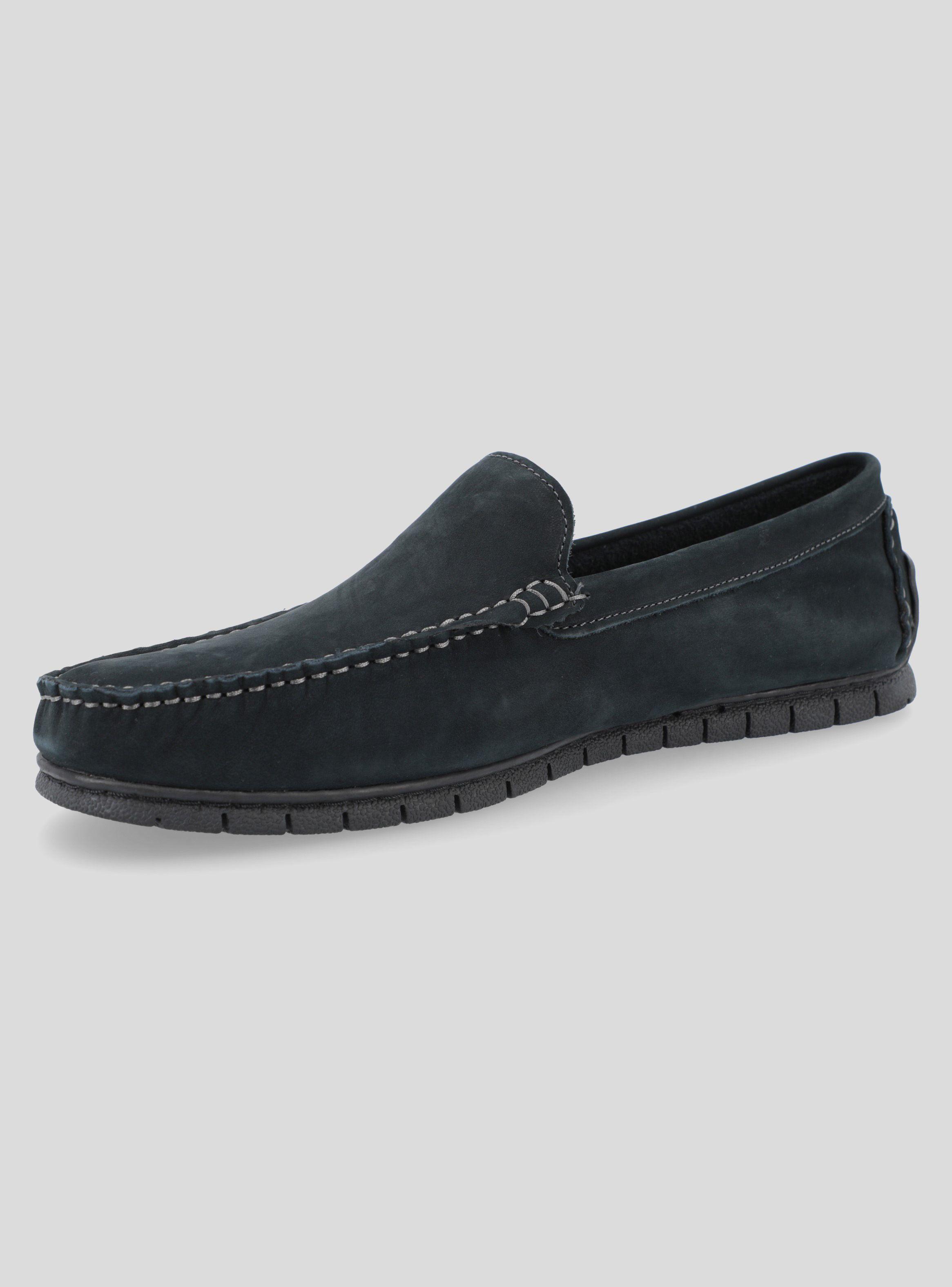 Mocasín 16 Hrs U051 Nobuck Azul Casual-1