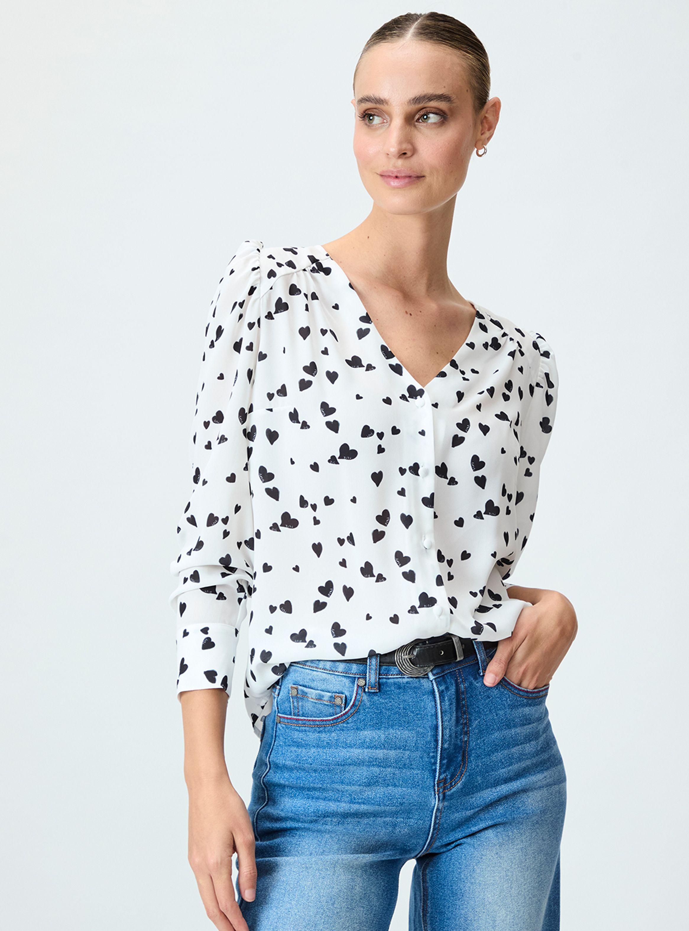 Blusa Fantasía con Cuello V-0