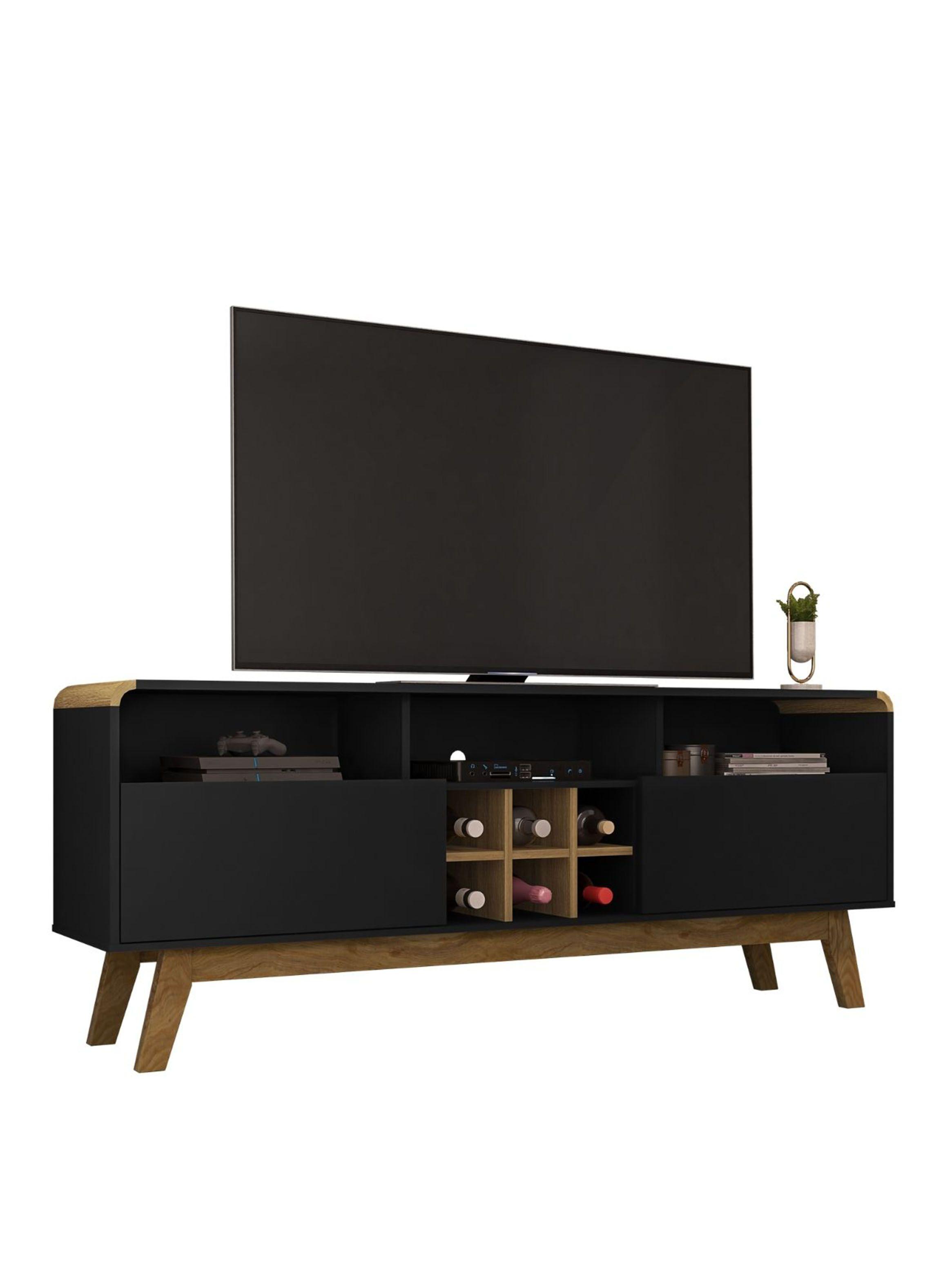 Rack Hoga TV 65" Larimar Negro Canela-2