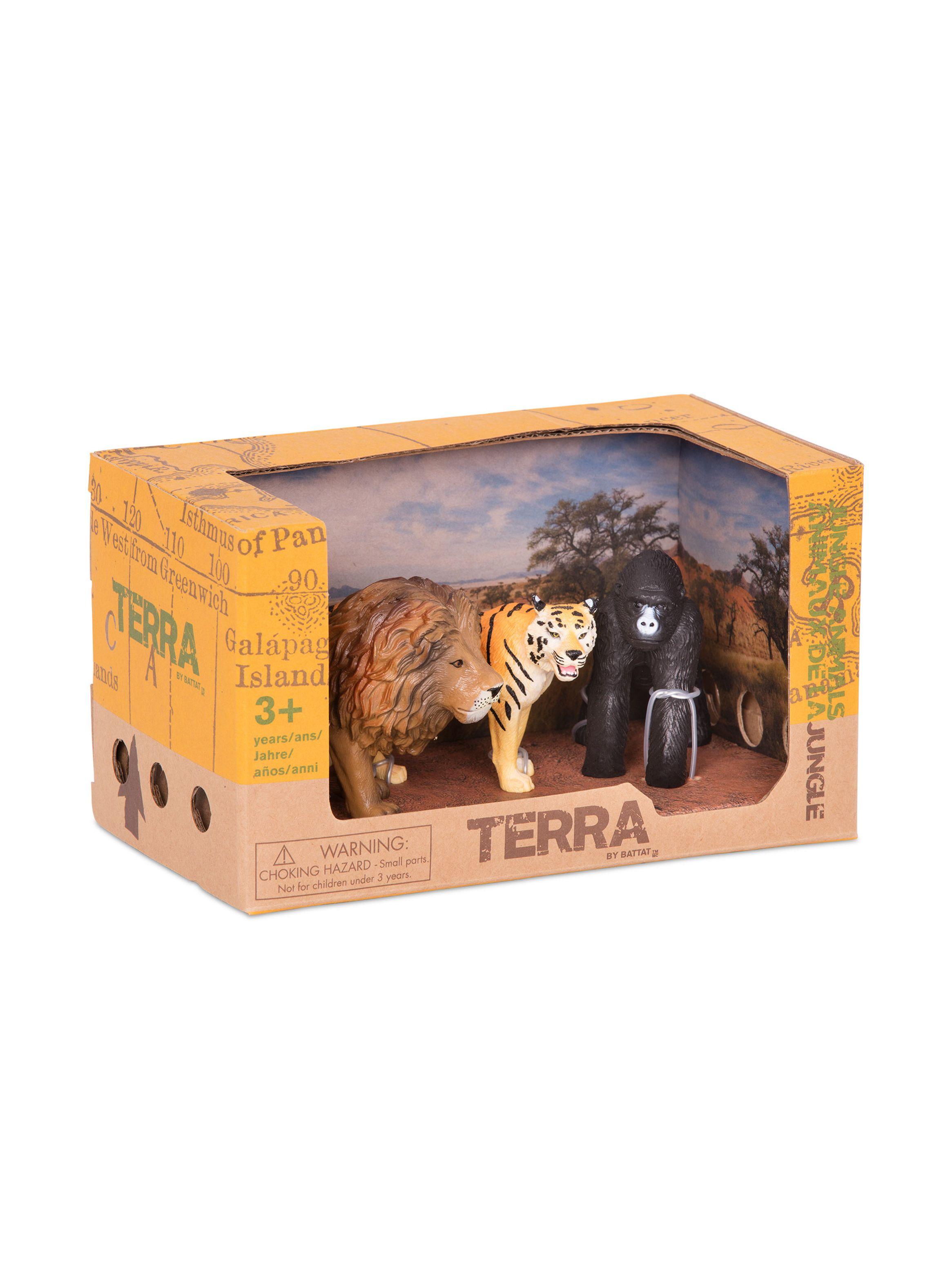 Terra Animales de la Jungla León tigre y Gorila Caramba-1