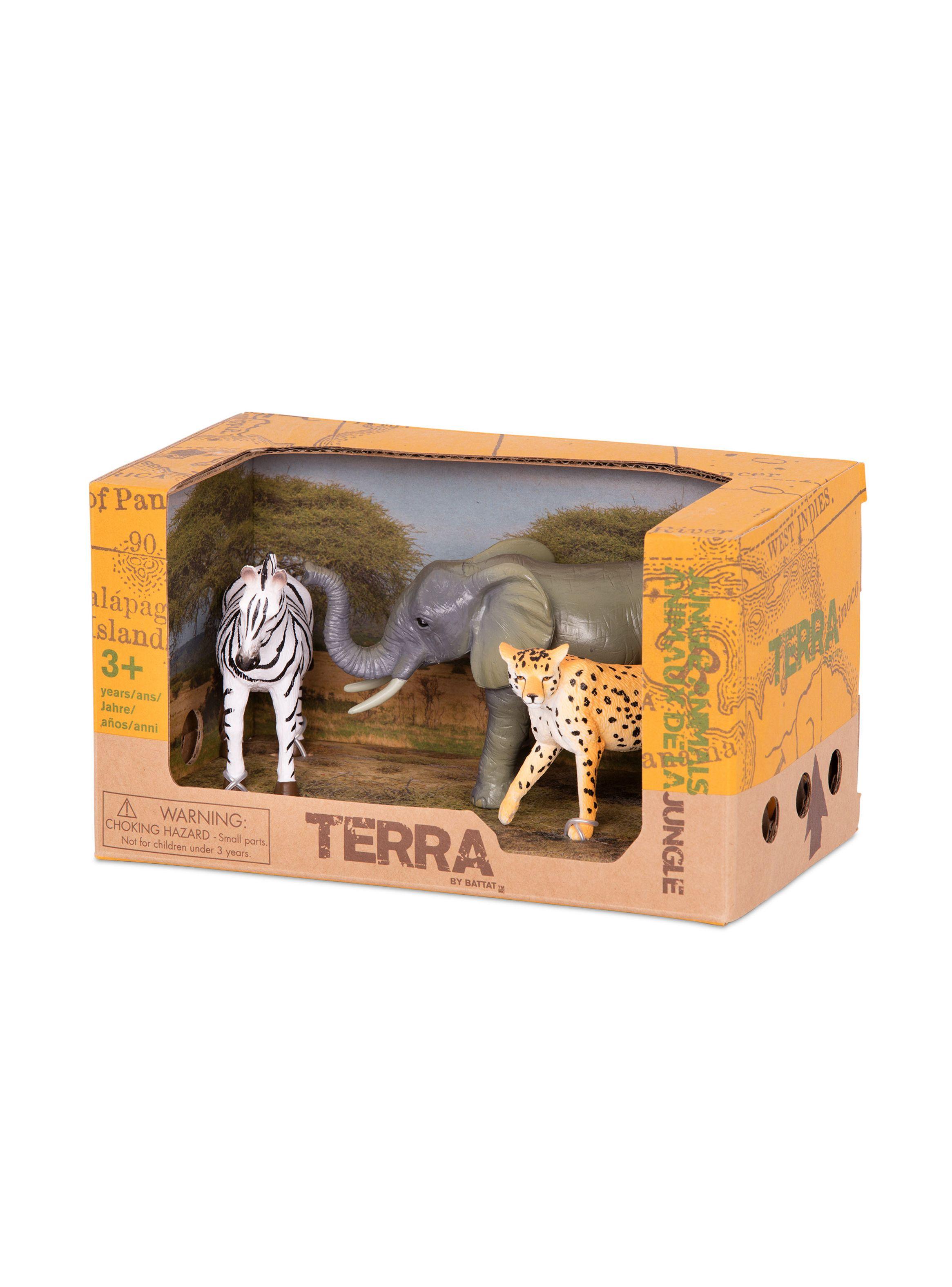 Terra Animales Jungla Chita Cebra y Elefante-1