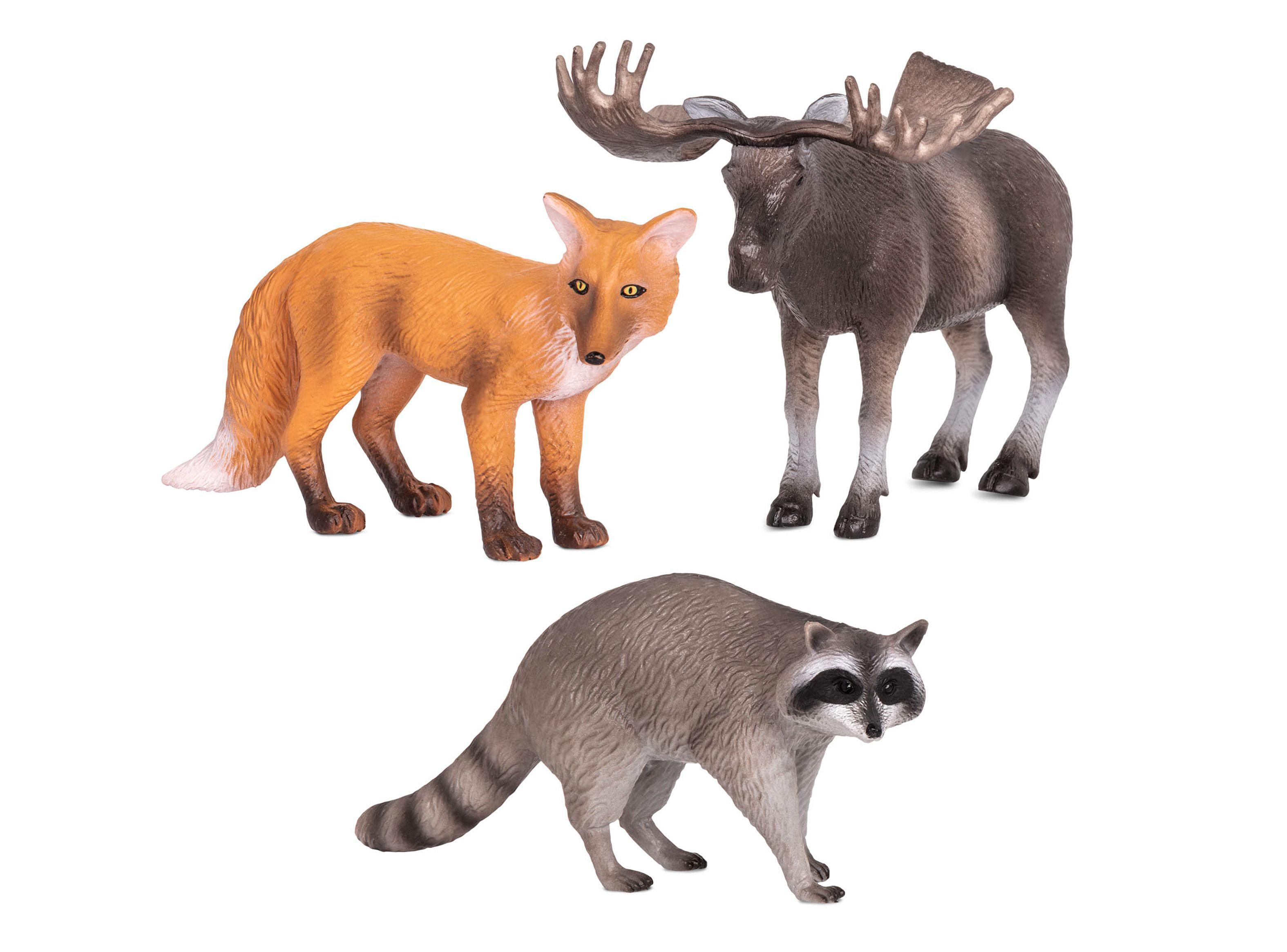 Terra Animales del Bosque Alce Zorro y Mapache Caramba-1
