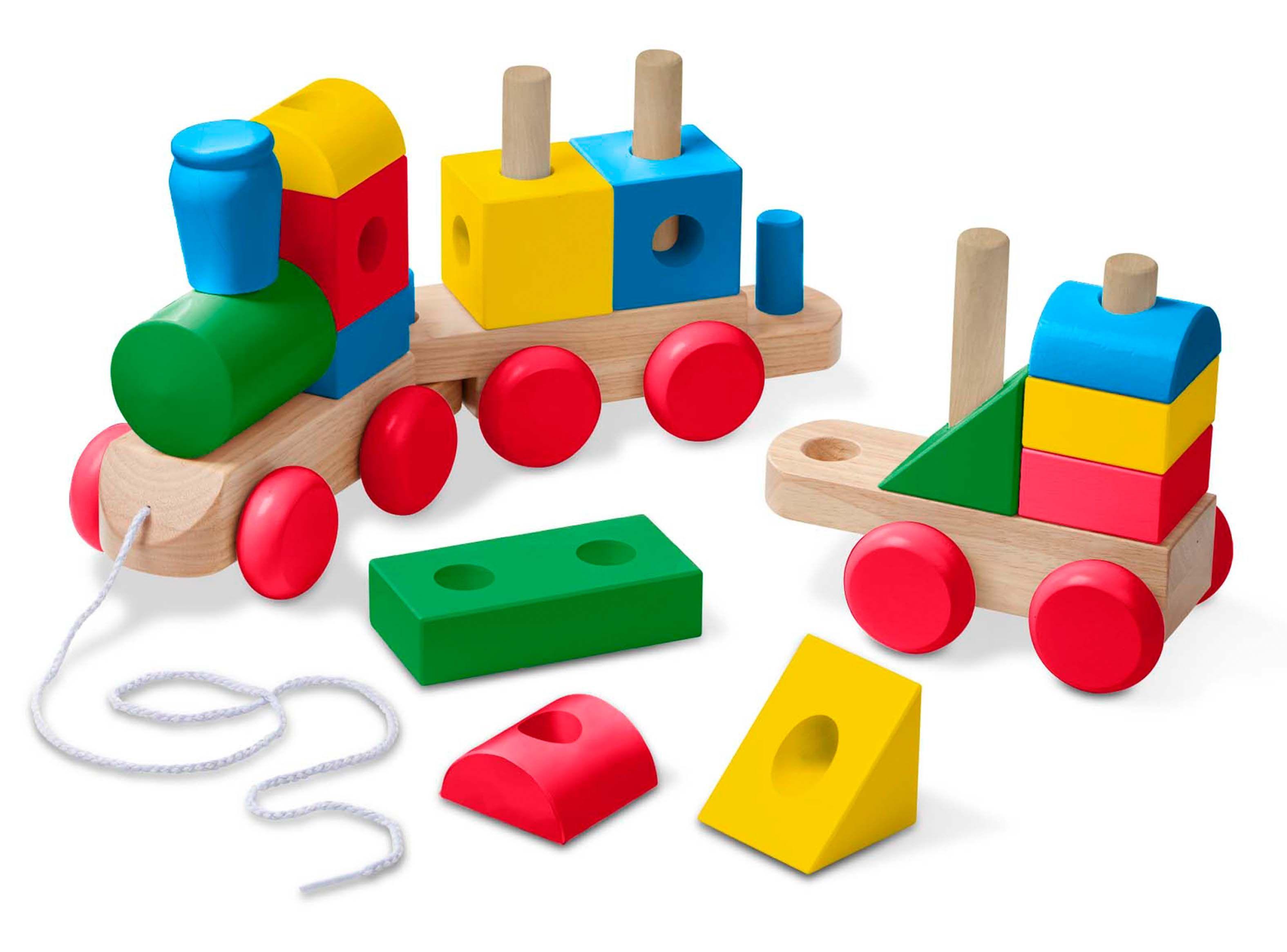 Melissa & Doug Tren de Madera jumbo Colores Caramba-0