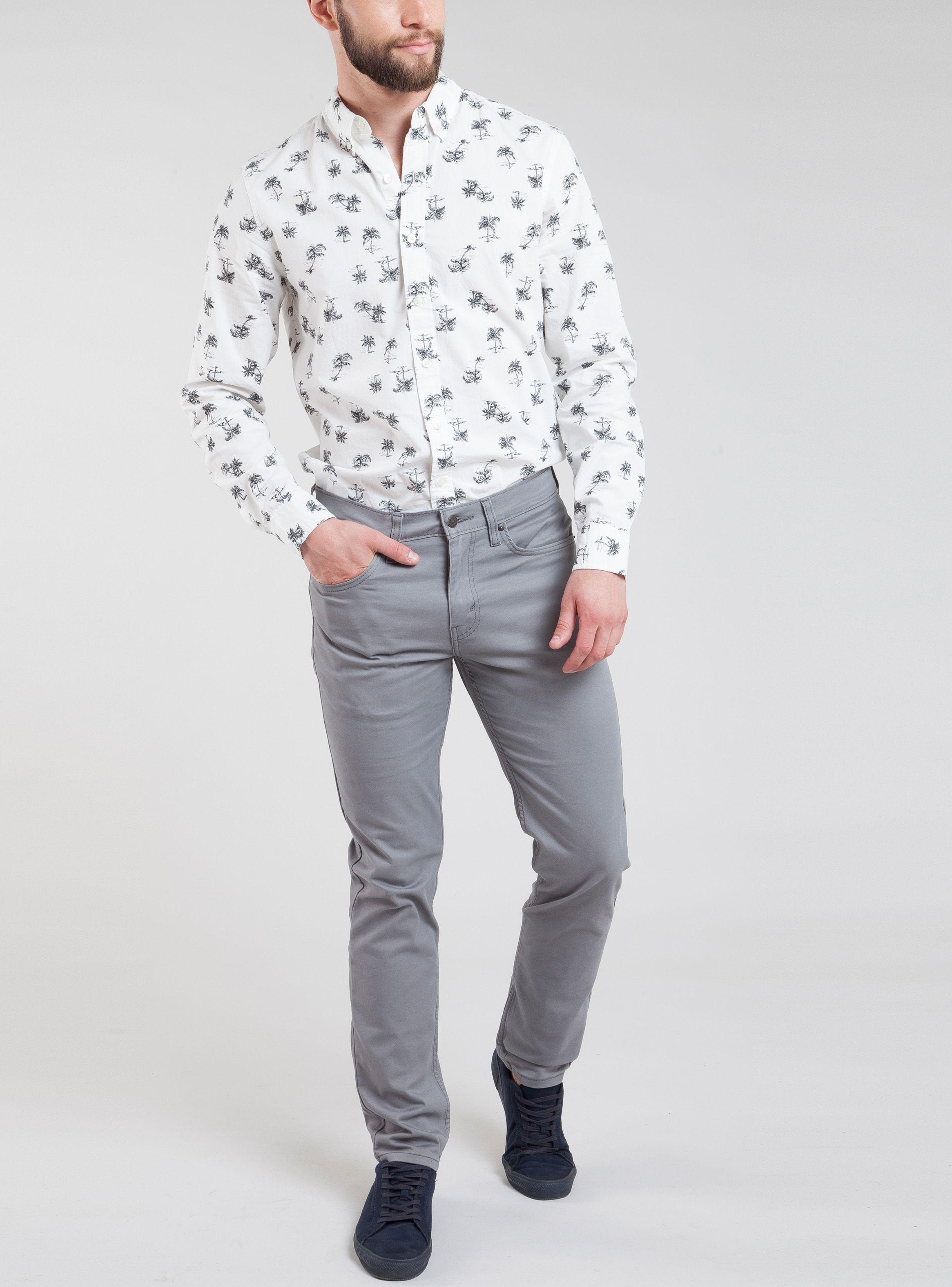 Pantalón Color Calce Slim Fit-3