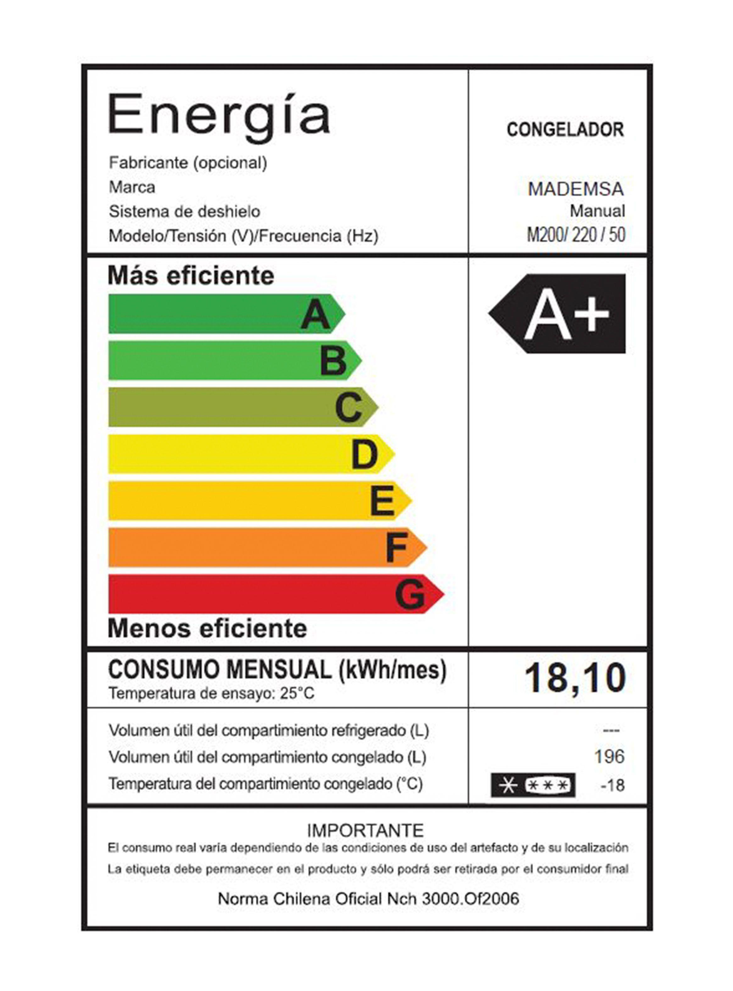 Freezer Horizontal Frío Directo 196 Litros M200-4