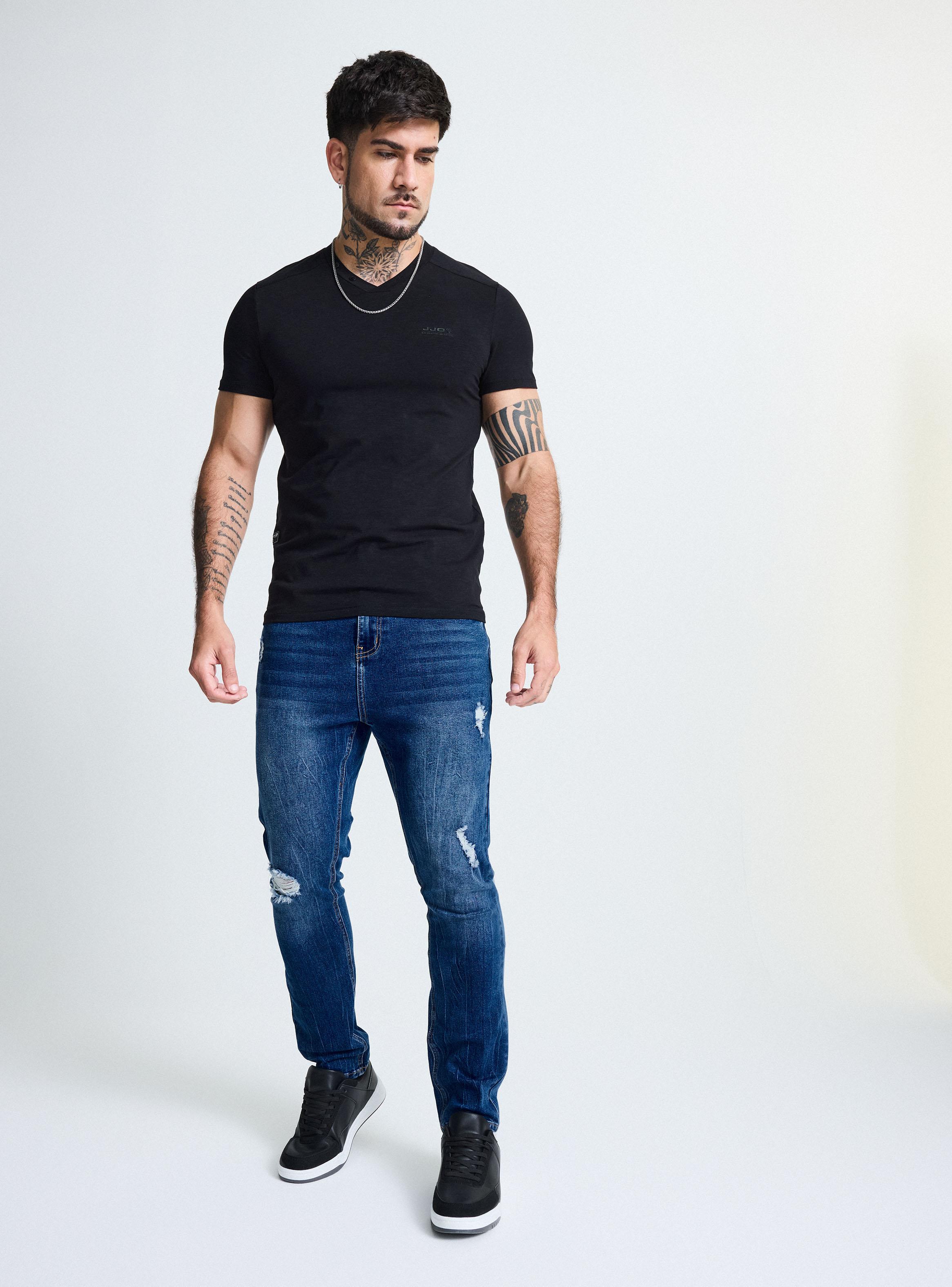 Jeans Crackelado con Roturas-4
