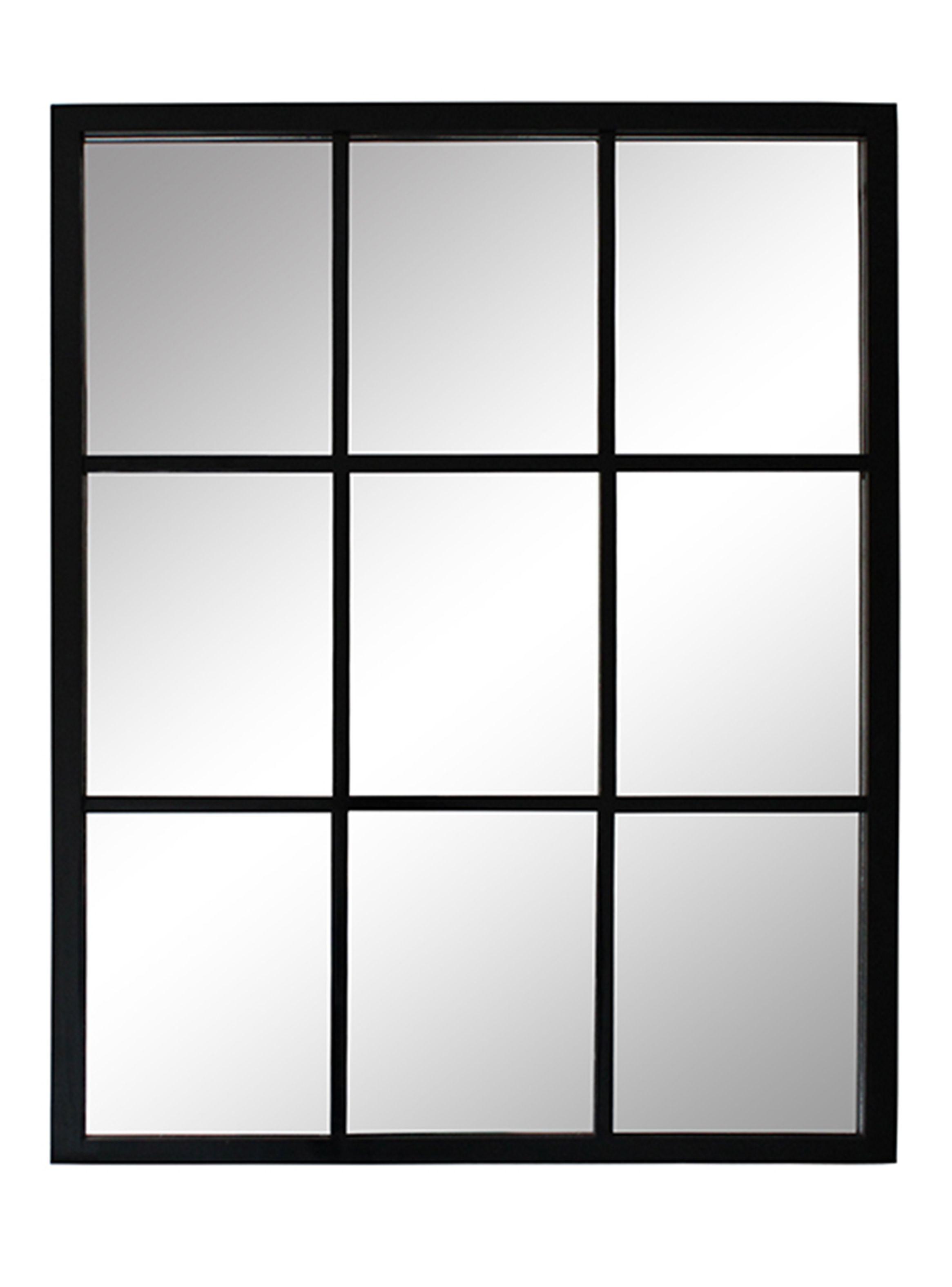 Espejo Ventana Licanray 90 x 70 cm Negro-0