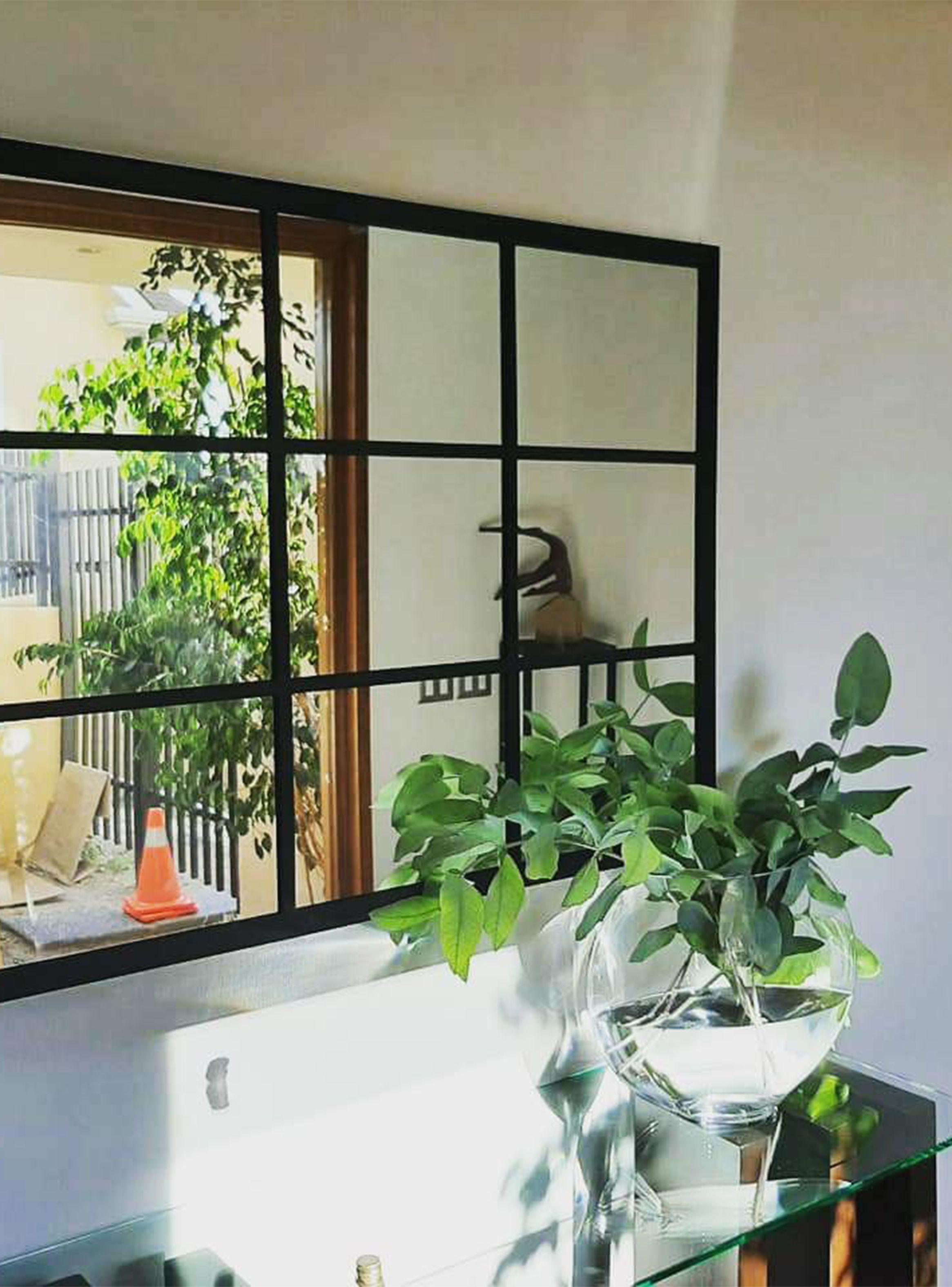 Espejo Ventana Licanray 90 x 70 cm Negro-3