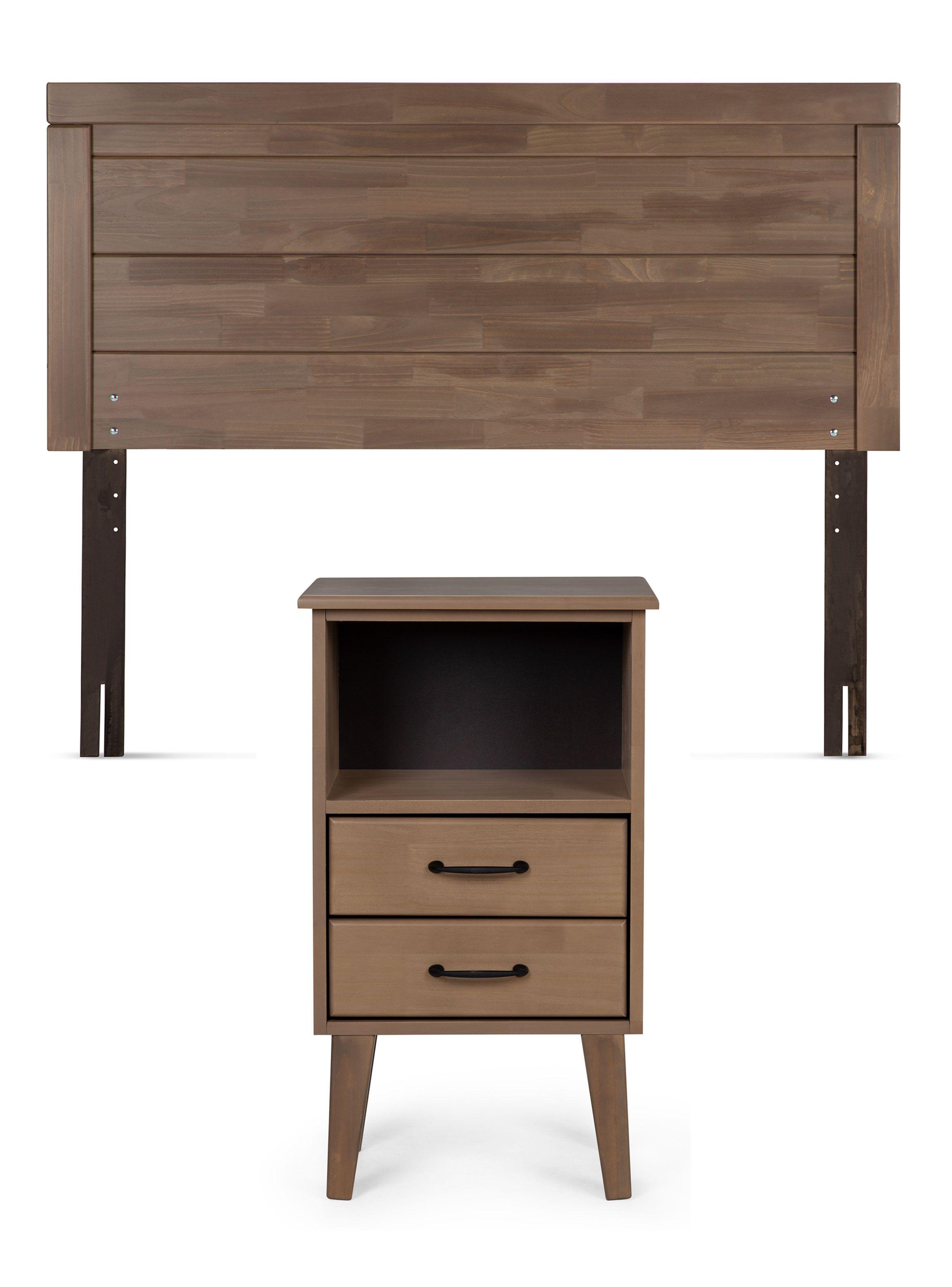 Set Muebles Dormitorio Sicilia: Respaldo 2 Plazas + Veladores-0