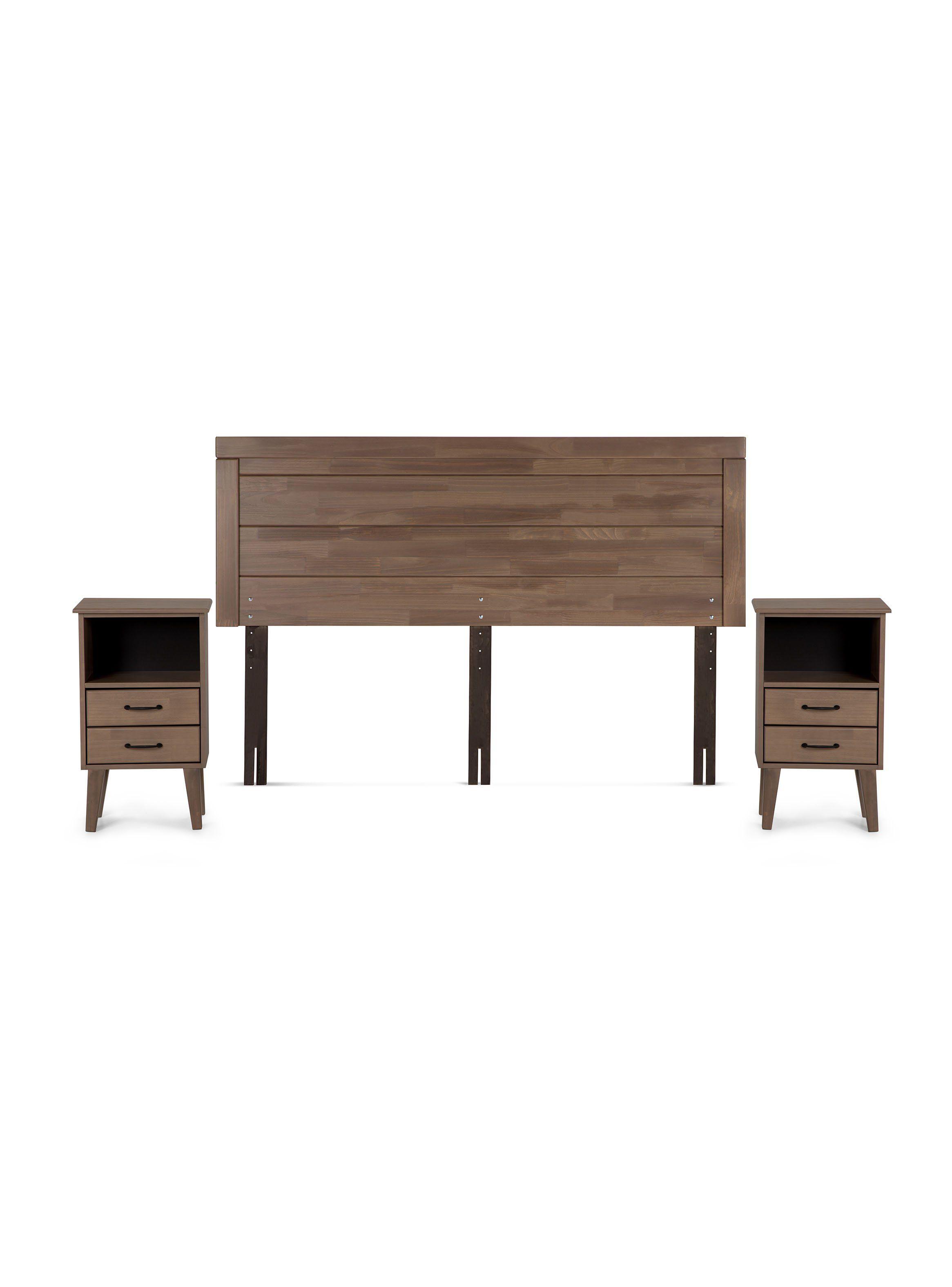 Set Muebles Dormitorio Sicilia: Respaldo King + Veladores-0
